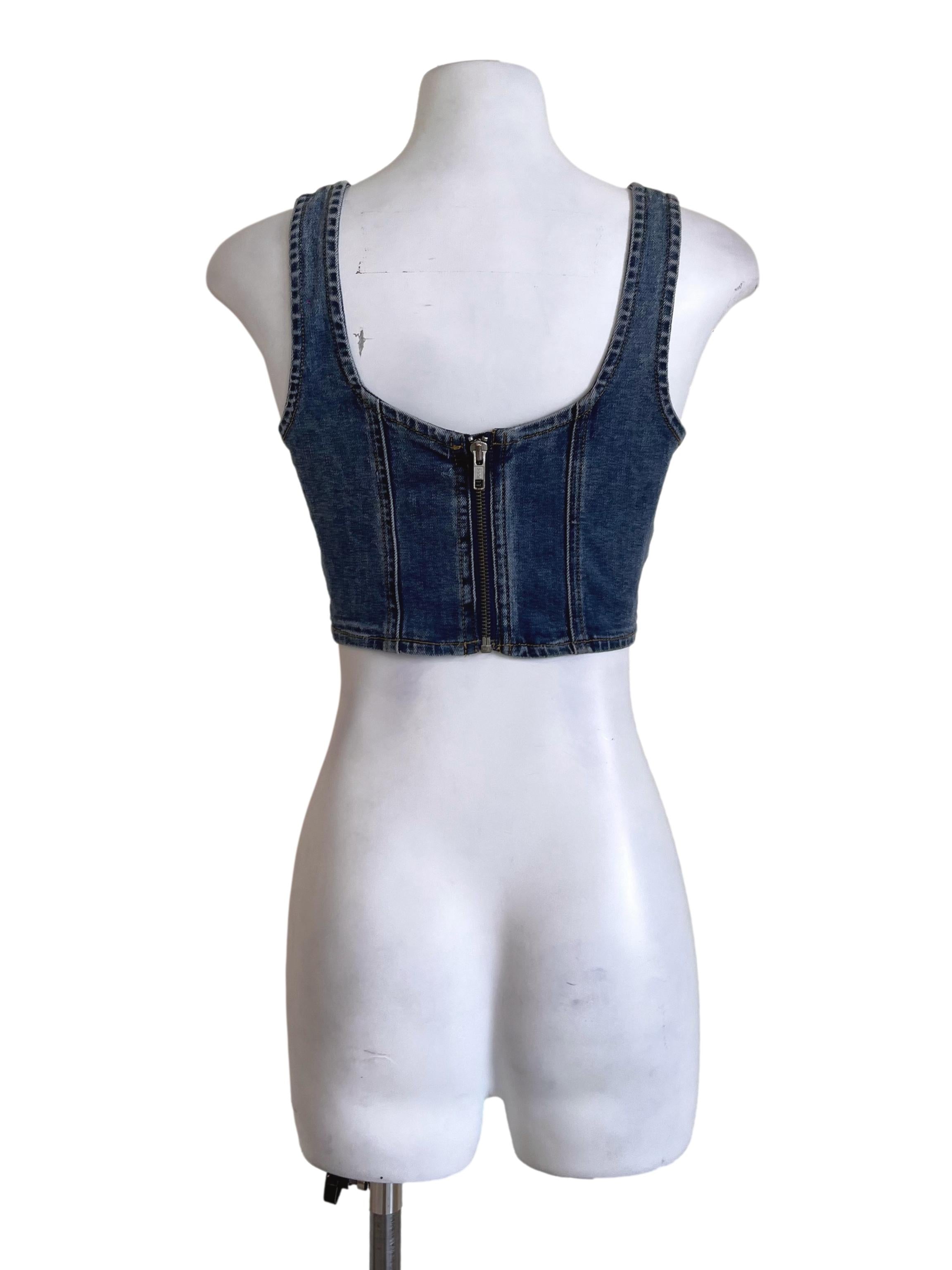 Denim Blue Corset Top