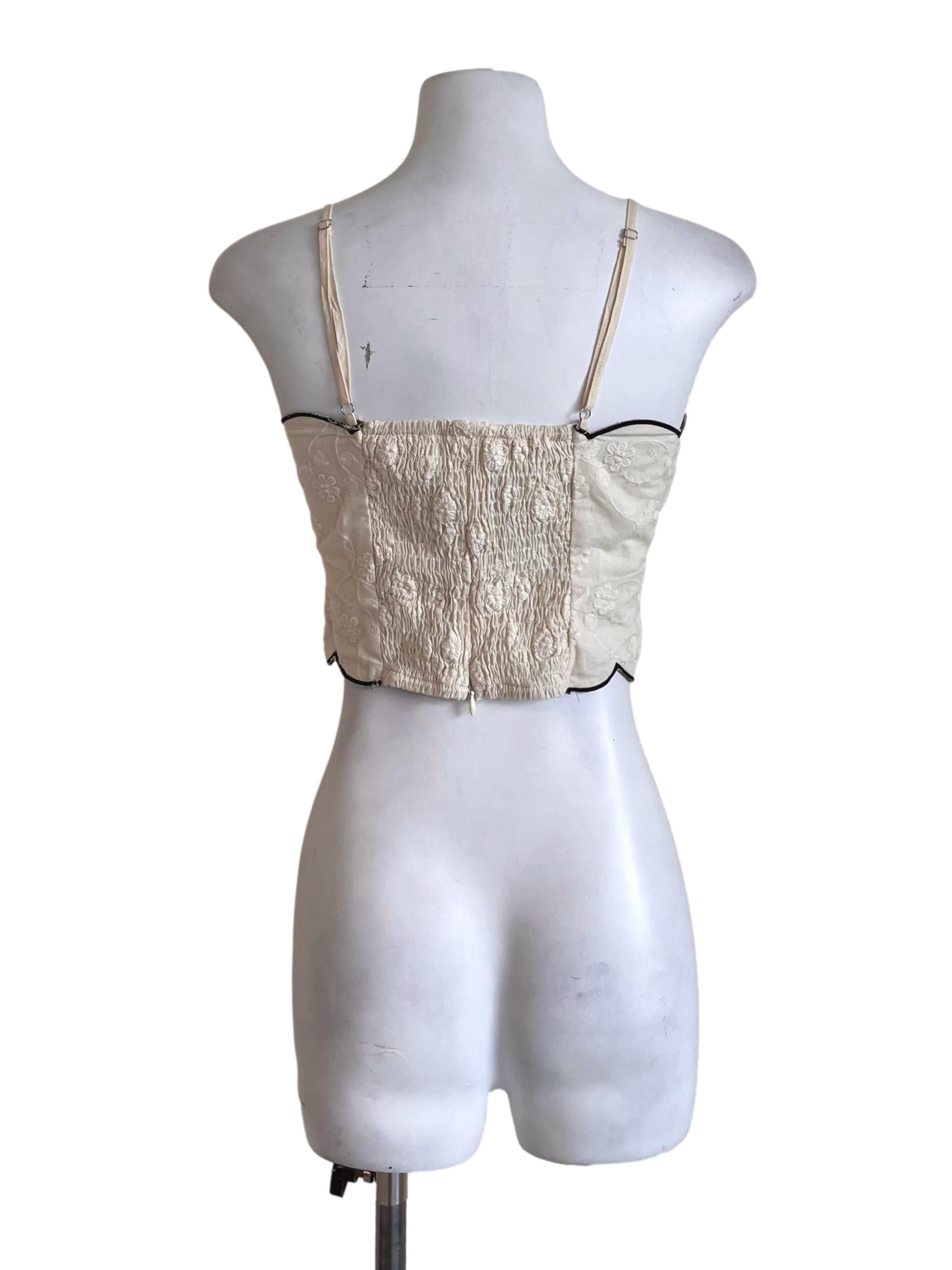 Bone Beige Floral Pattern Top