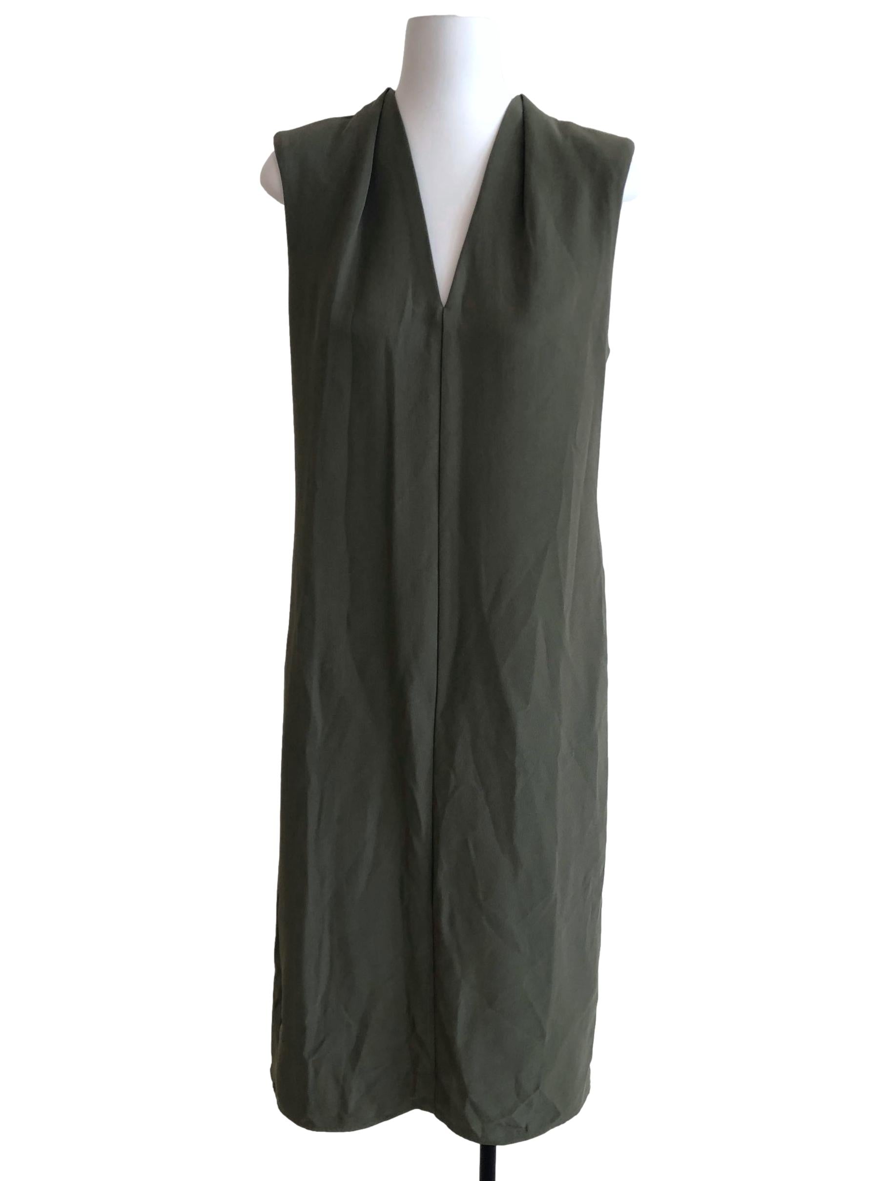Olive Green Sleeveless Maxi Dress