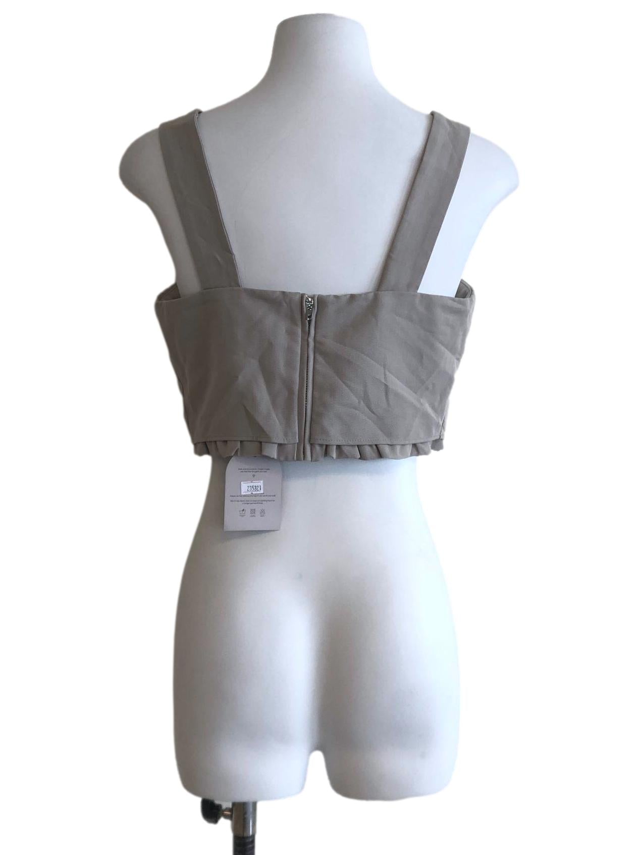 Pistachio Green Summer Fitted Crop Top