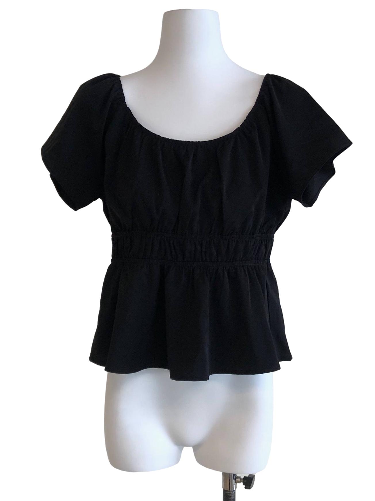 Midnight Black Scoop Top