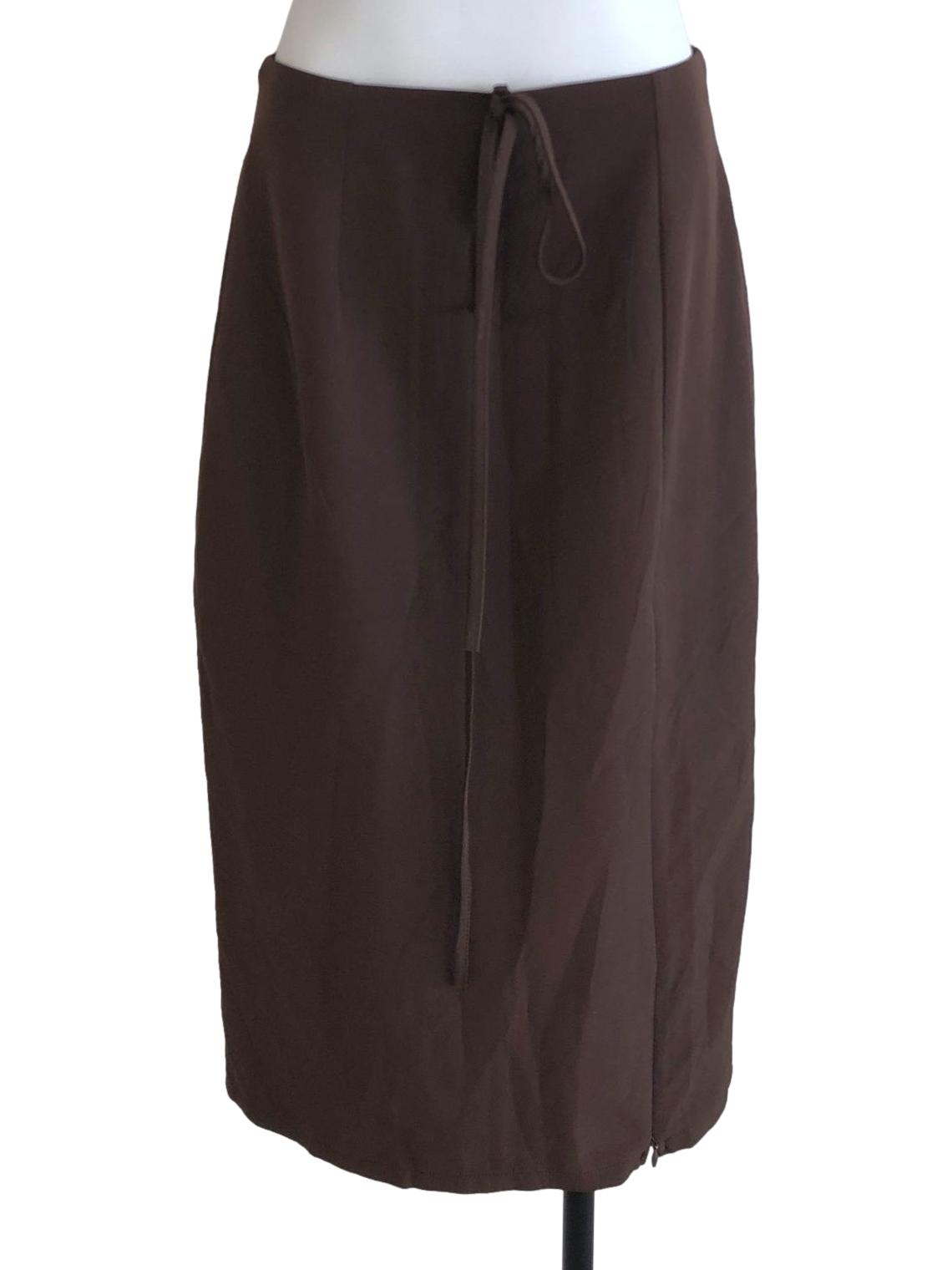 Mocha Brown Tie Skirt