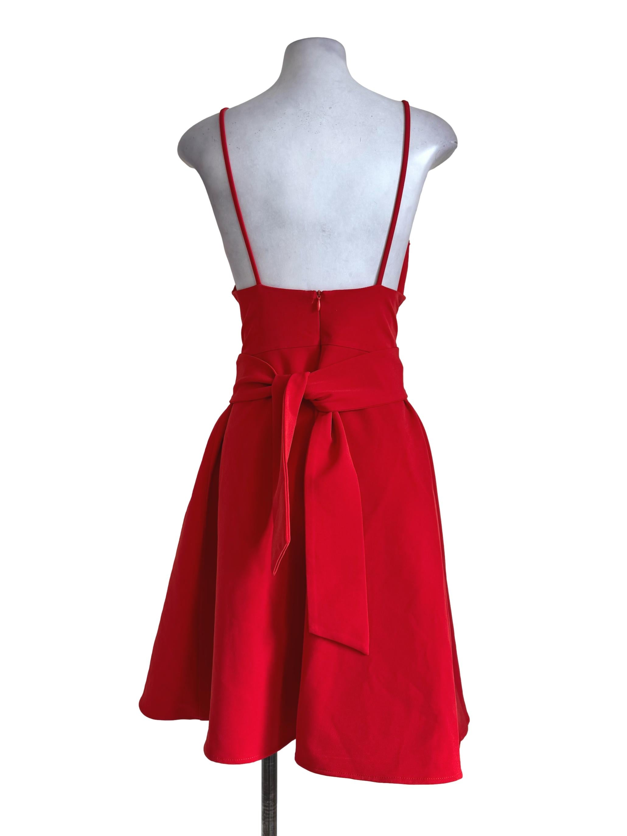 Vermillion Red Sleeveless Dress LB