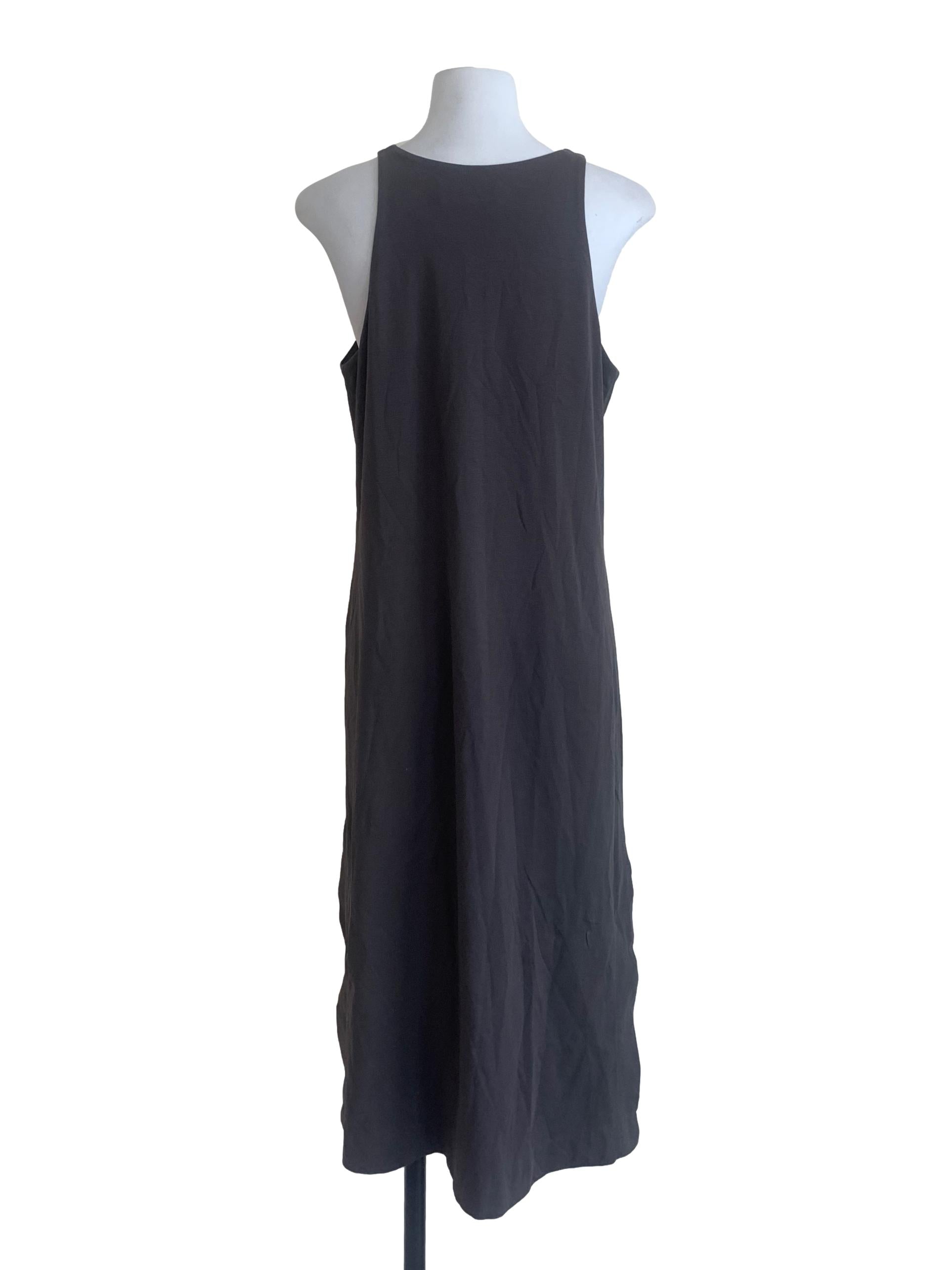 Iron Grey Round Neck Tunic Dress