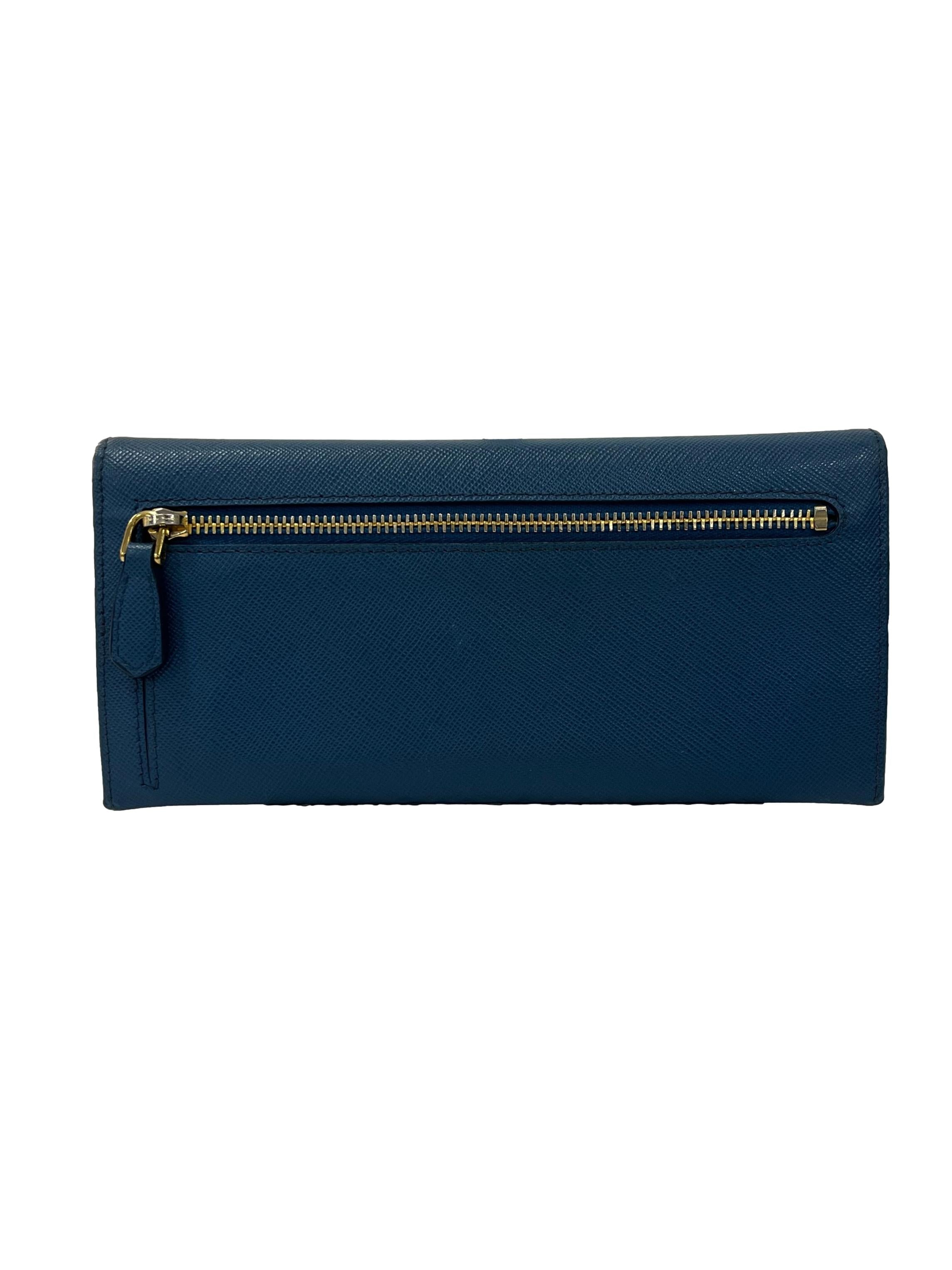 Aegean Blue Long Wallet