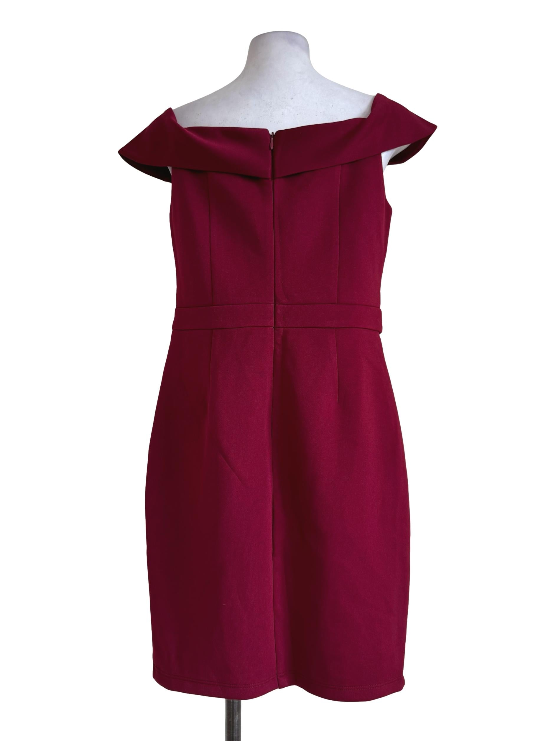 Maroon Scoop Neck Dress