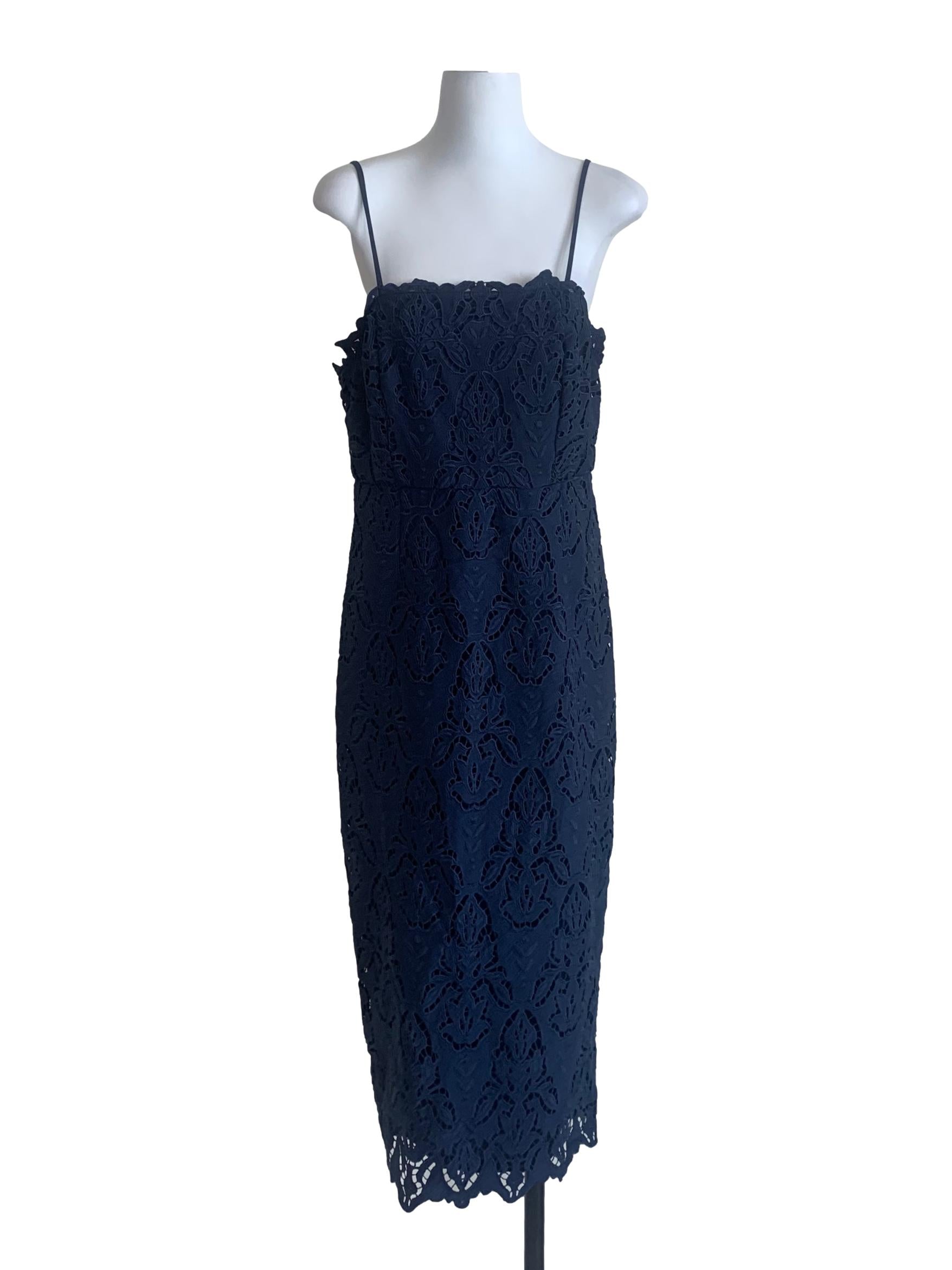 Berry Blue Laced Pattern Dress