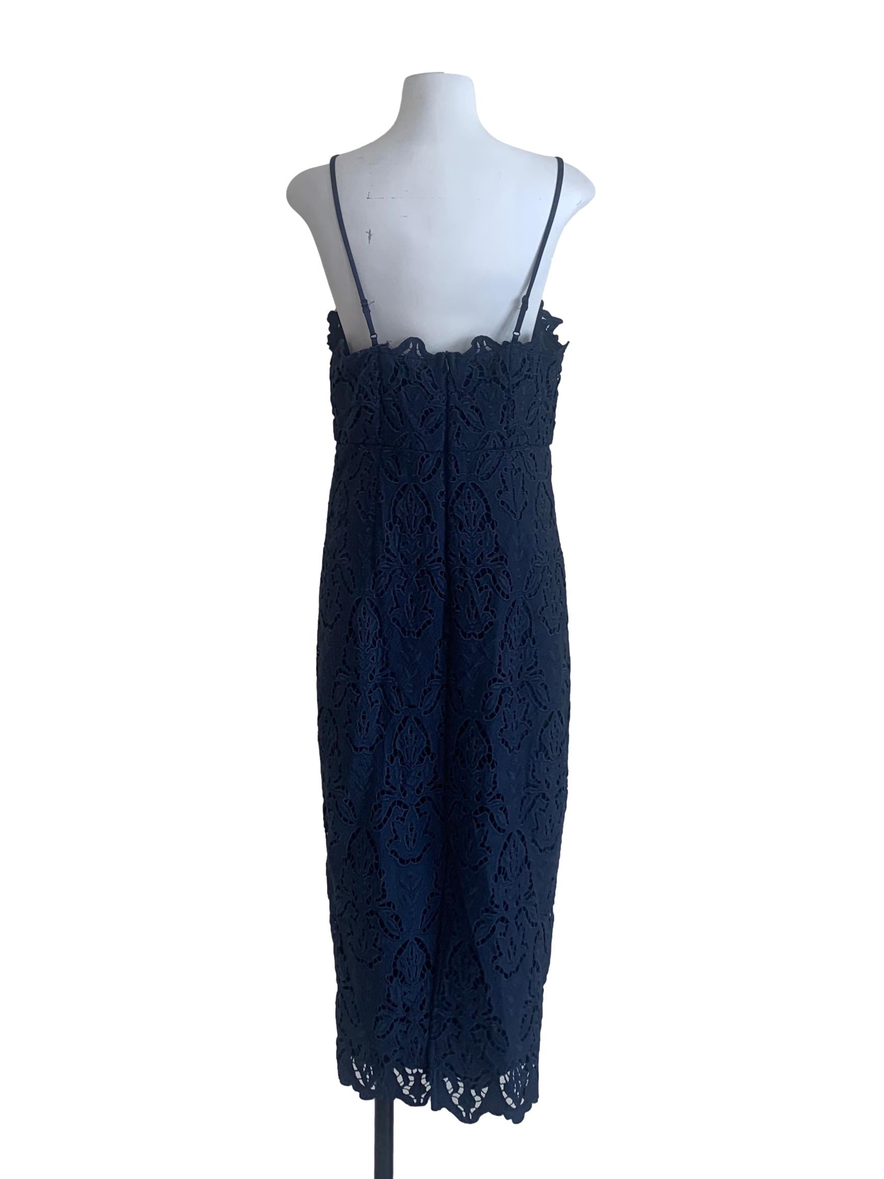 Berry Blue Laced Pattern Dress