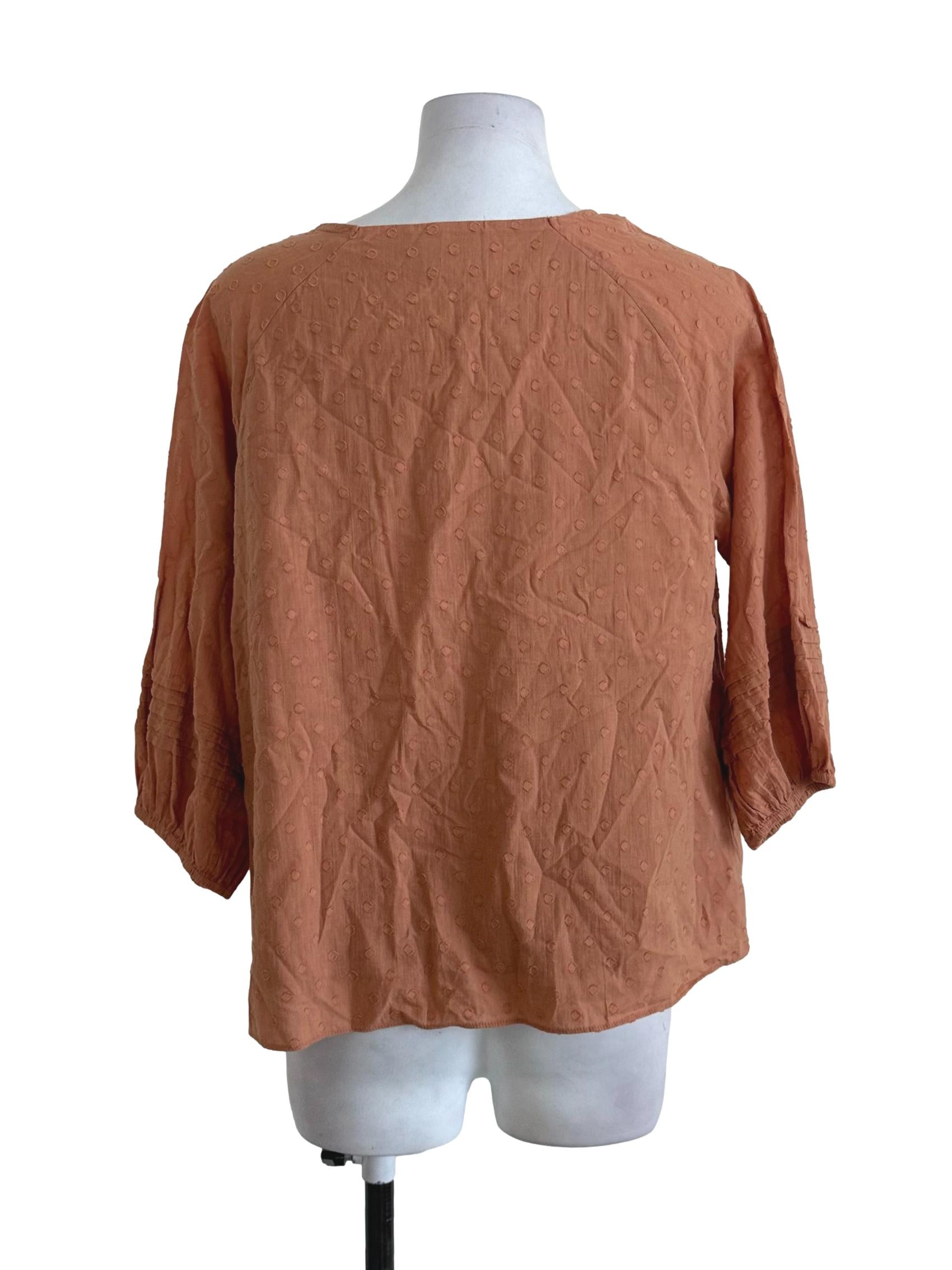 Dusty Orange Textured Top