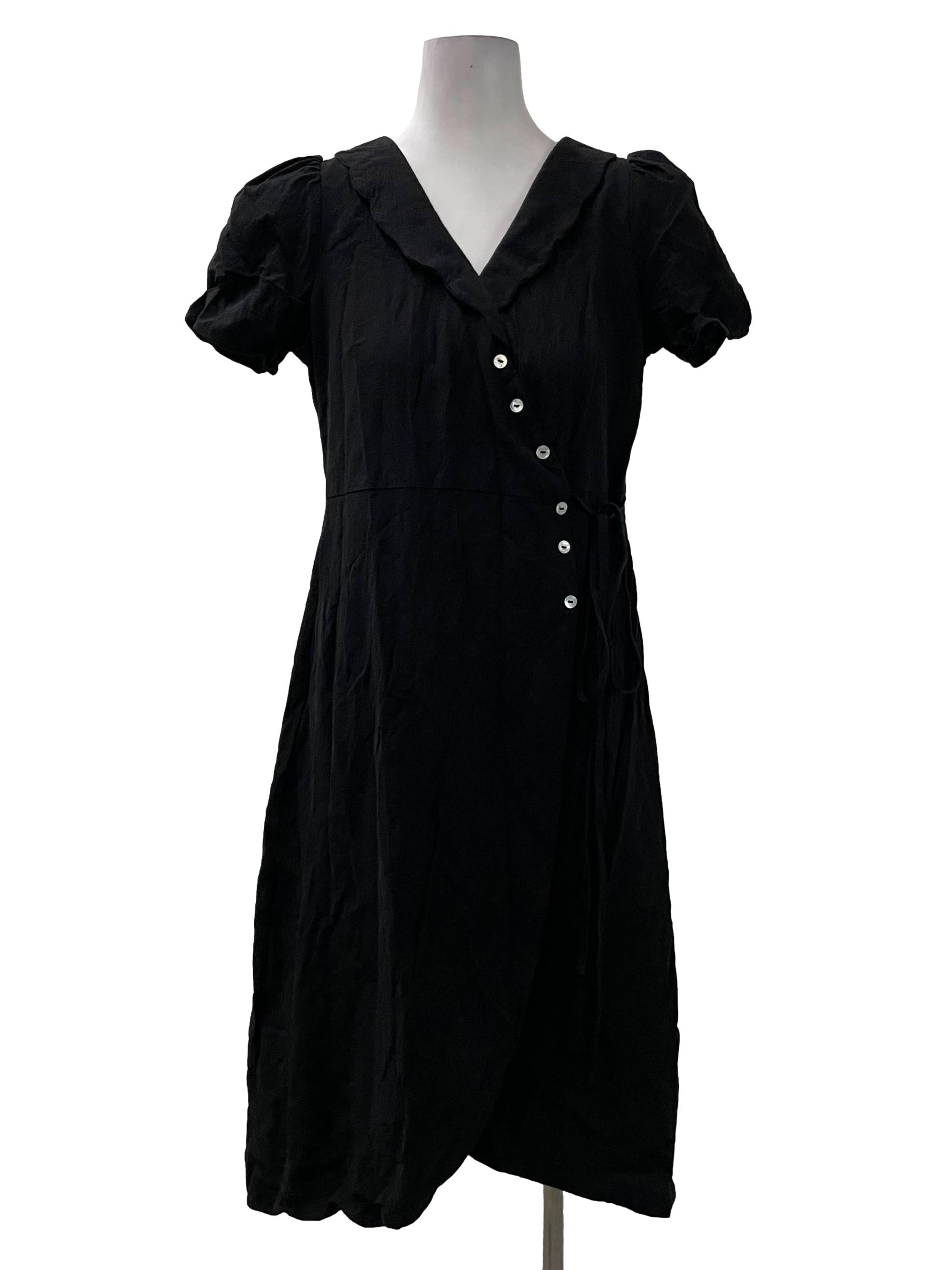 Black Puff Sleeve Dress