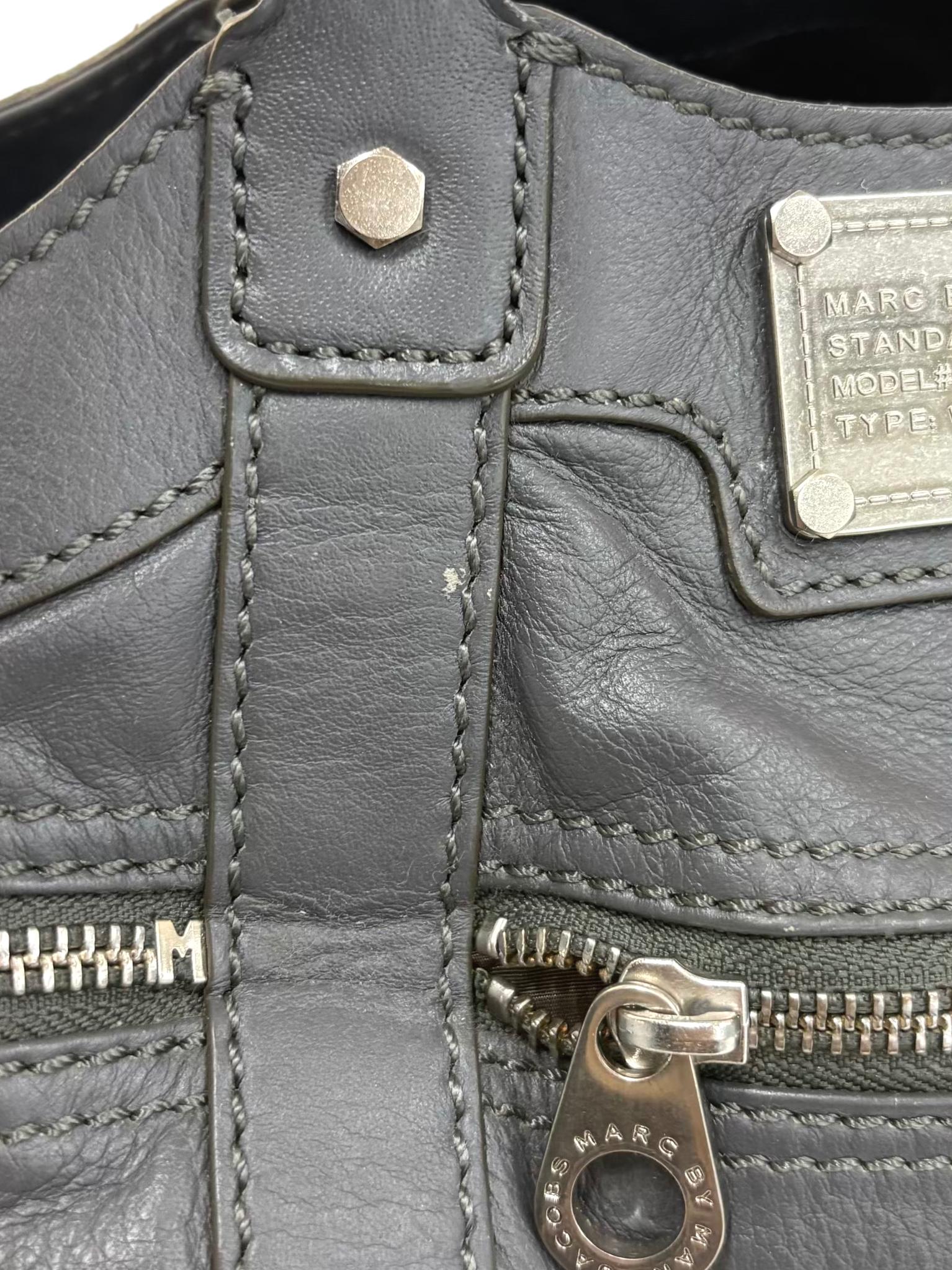 Grey Leather 2 Way Shoulder Bag CSN