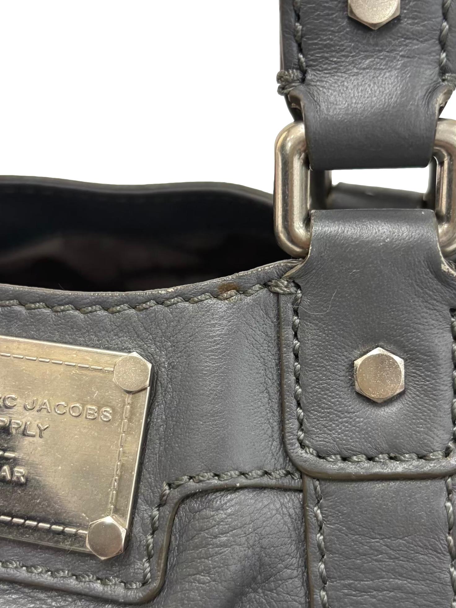 Grey Leather 2 Way Shoulder Bag CSN