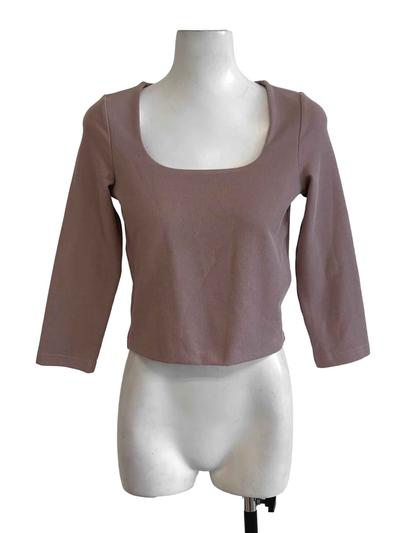 Dusty Purple Ribbed Top