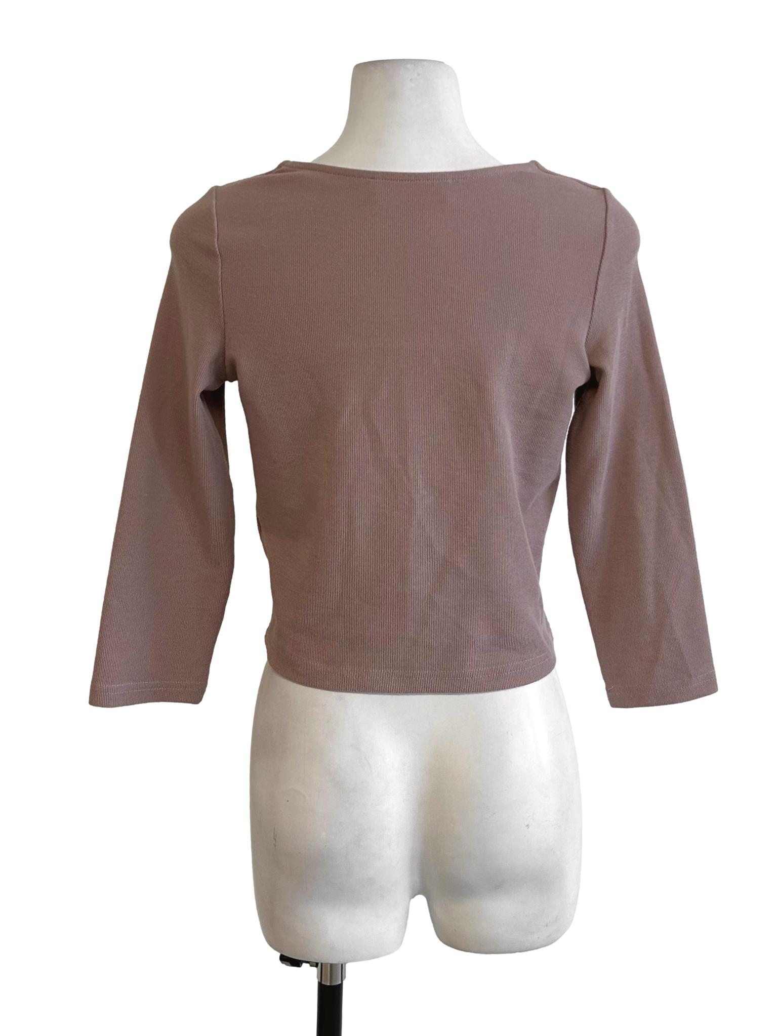 Dusty Purple Ribbed Top
