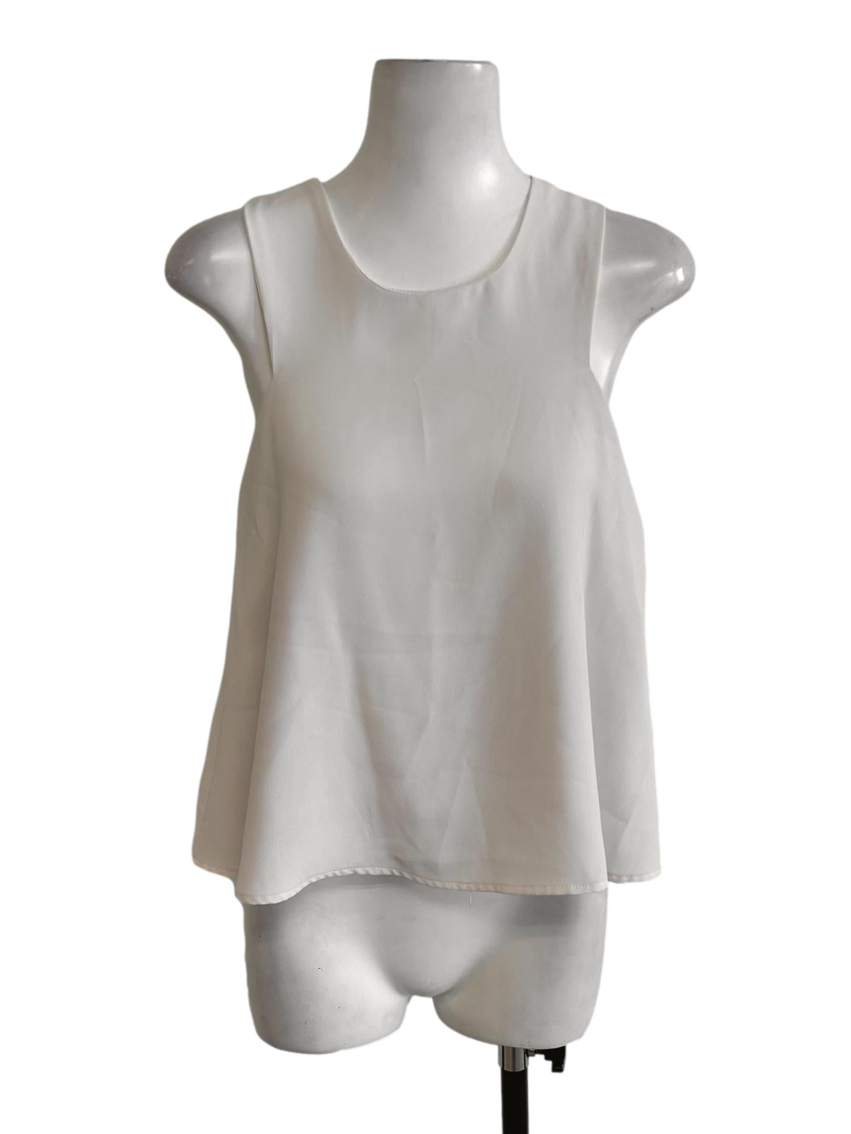 Porcelain White Sleeveless Top