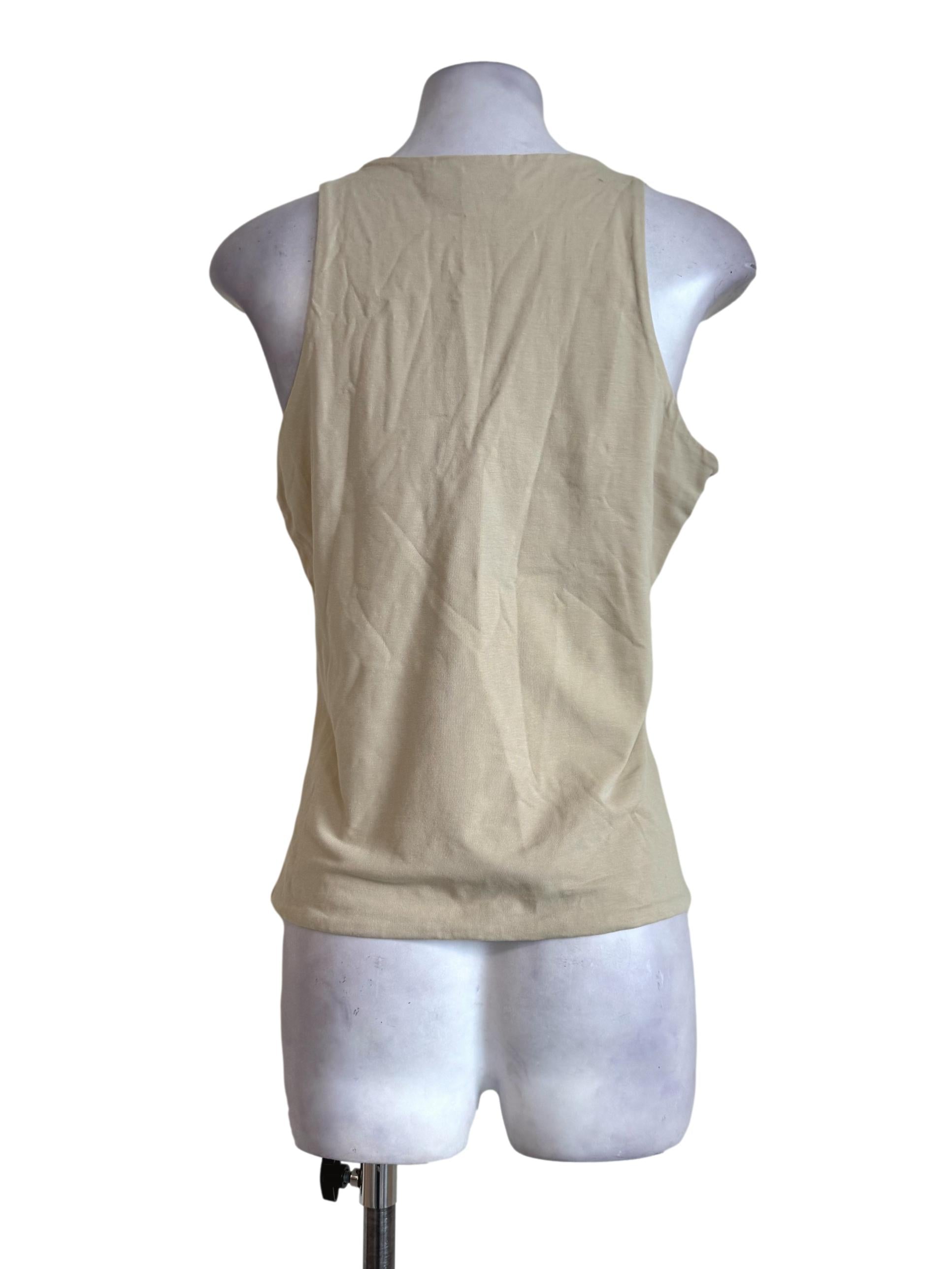 Sand Beige Sleeveless Top LB