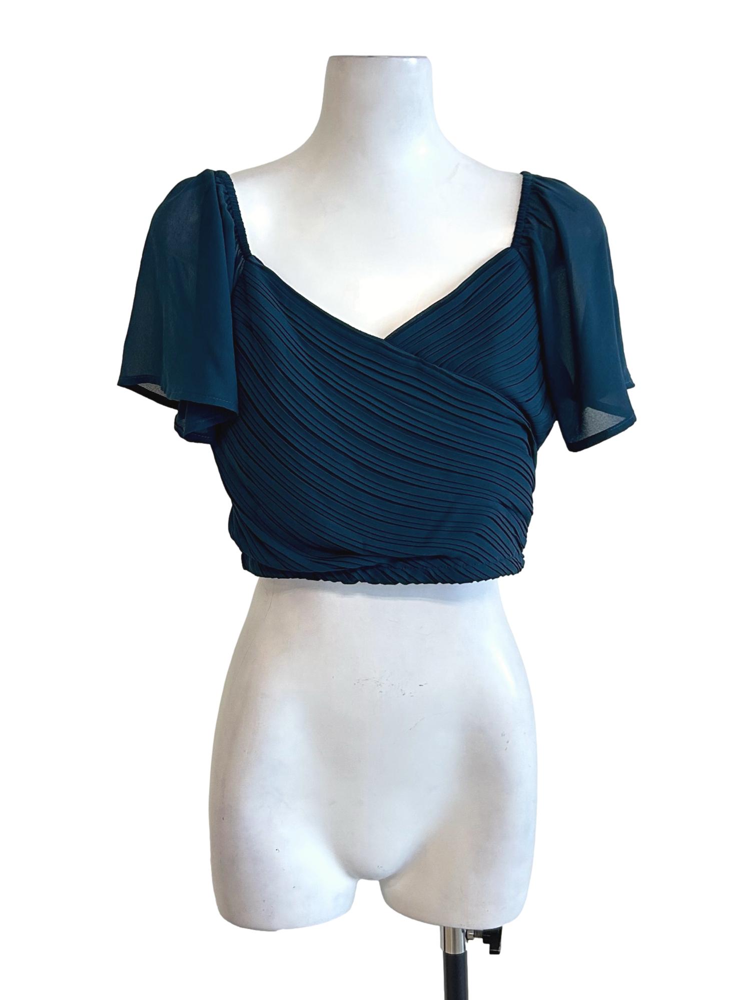 Peacock Pleated Blouse
