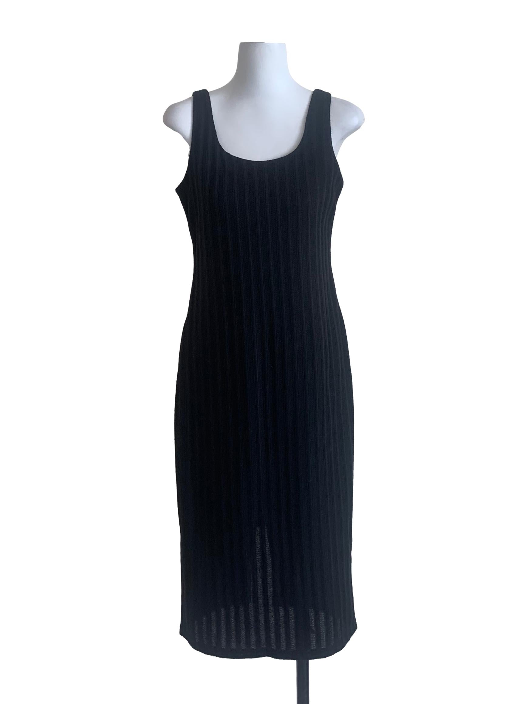 Raven Black Scoop Neck Sheath Dress