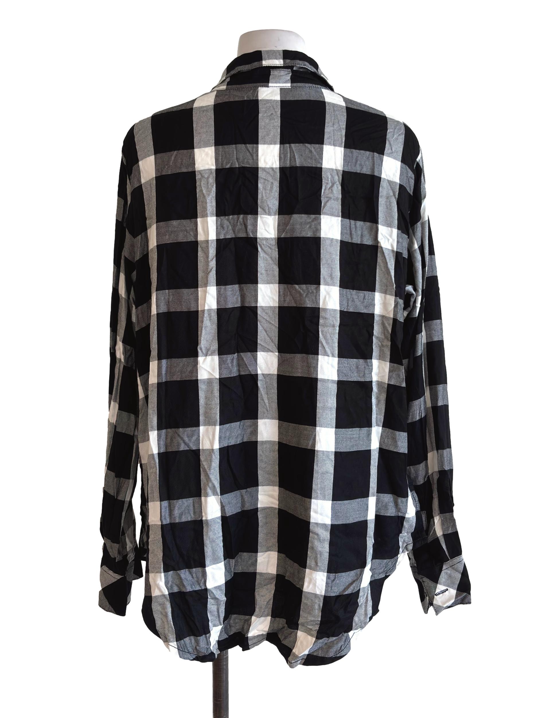 Black & White Checkered Dad Shirt