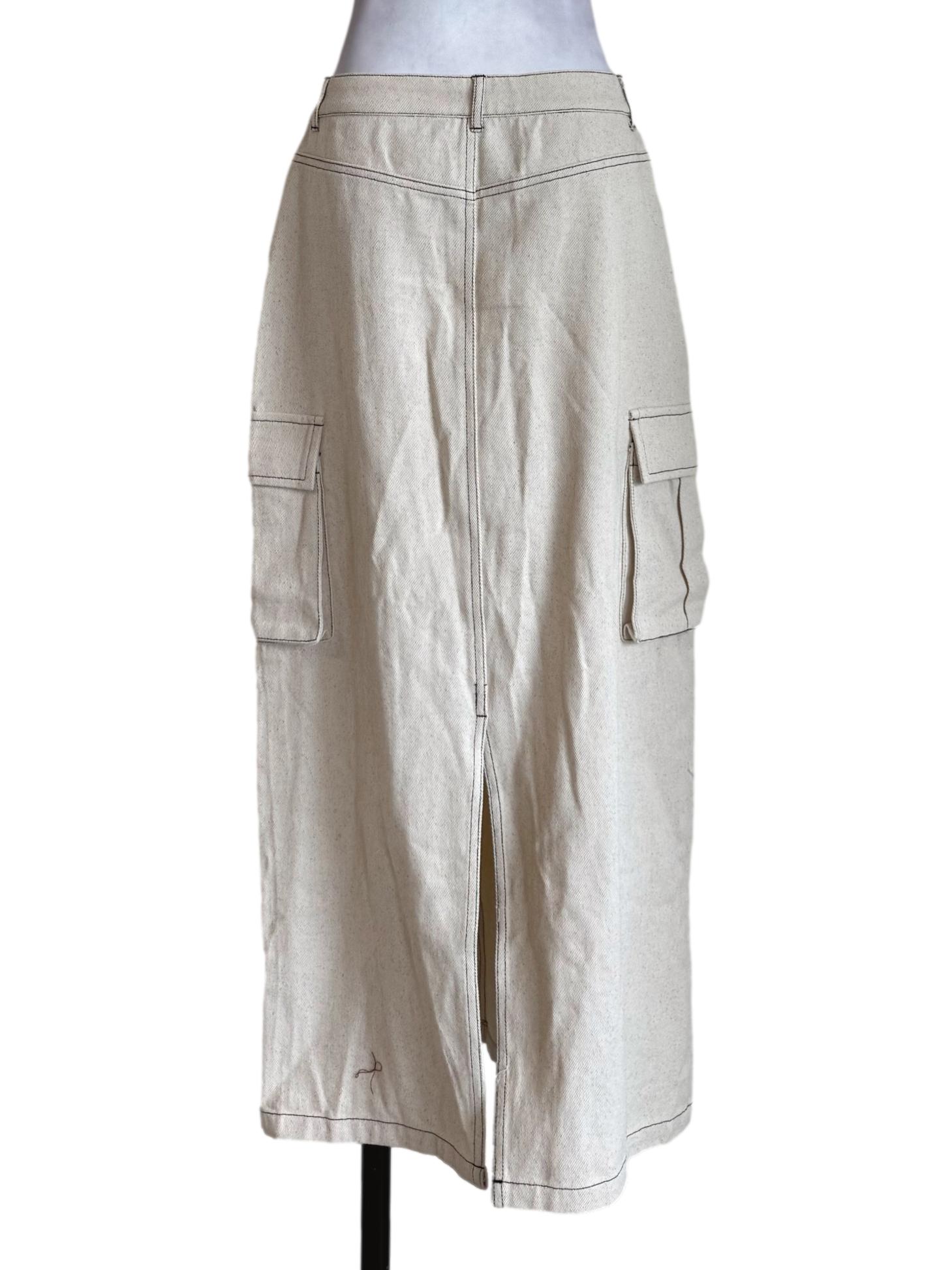 Wheat Beige A-Line Skirt TCL