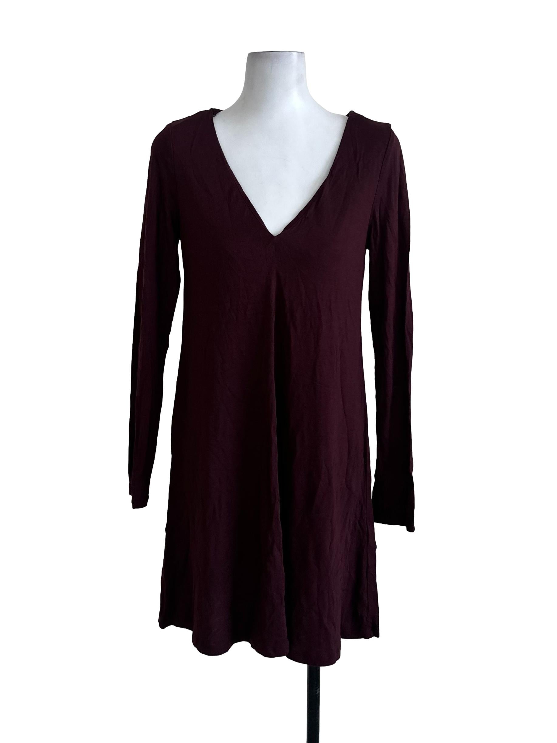 Plum Purple Plain Long Top