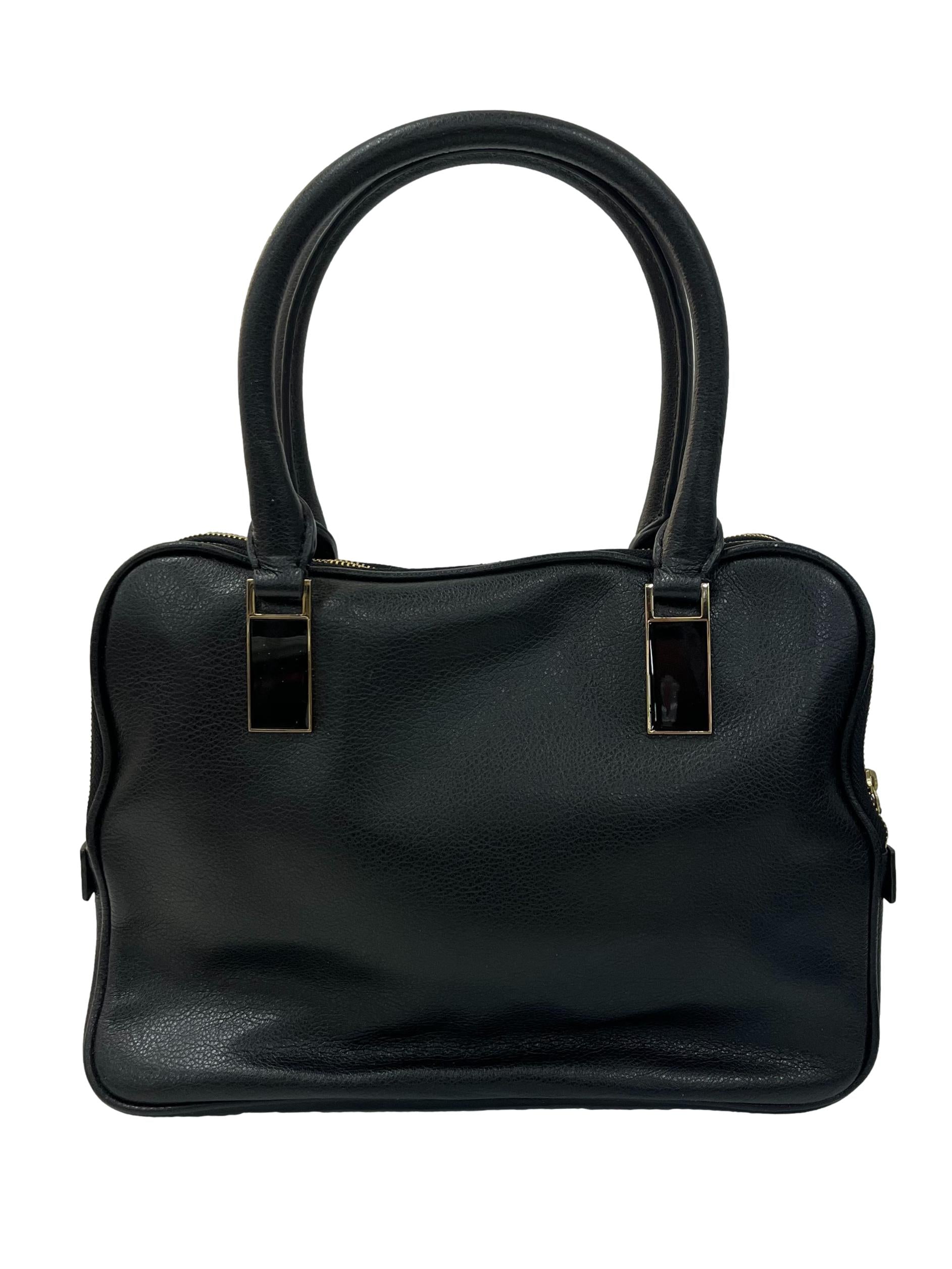 Black Soft Leather Handbag