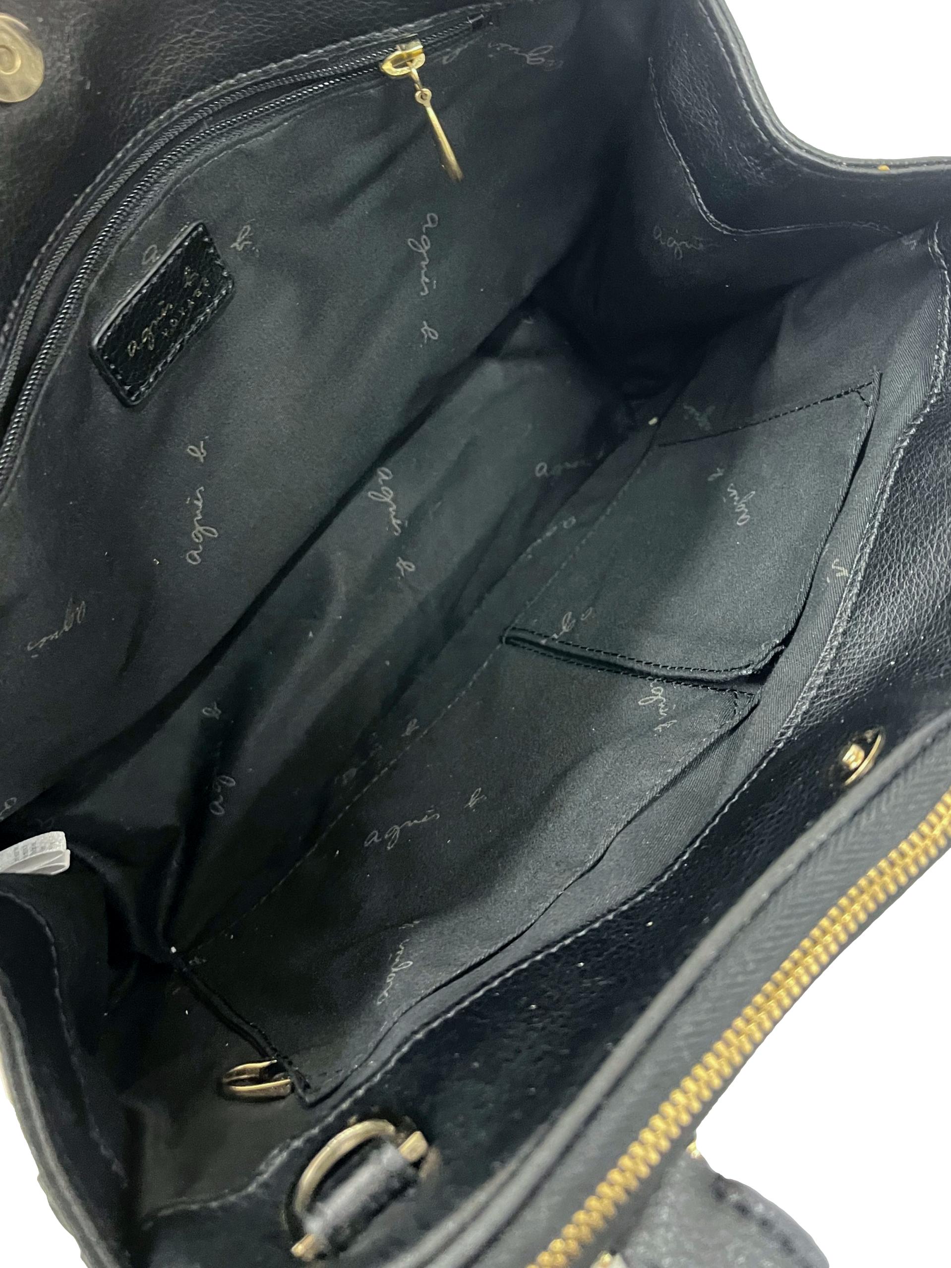 Black Soft Leather Handbag