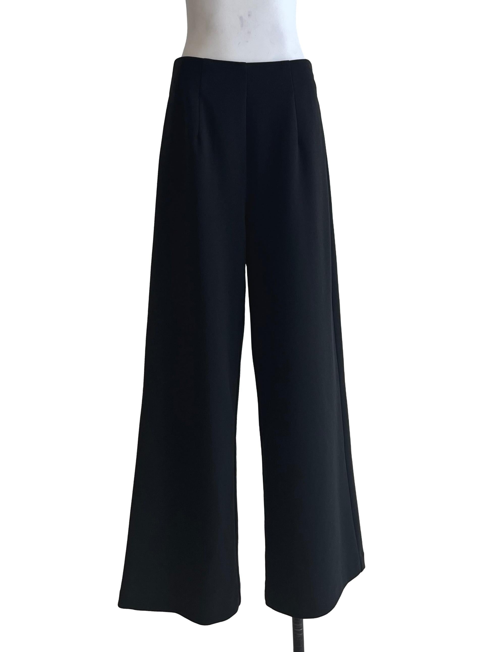 Jade Black Wide Leg Pants