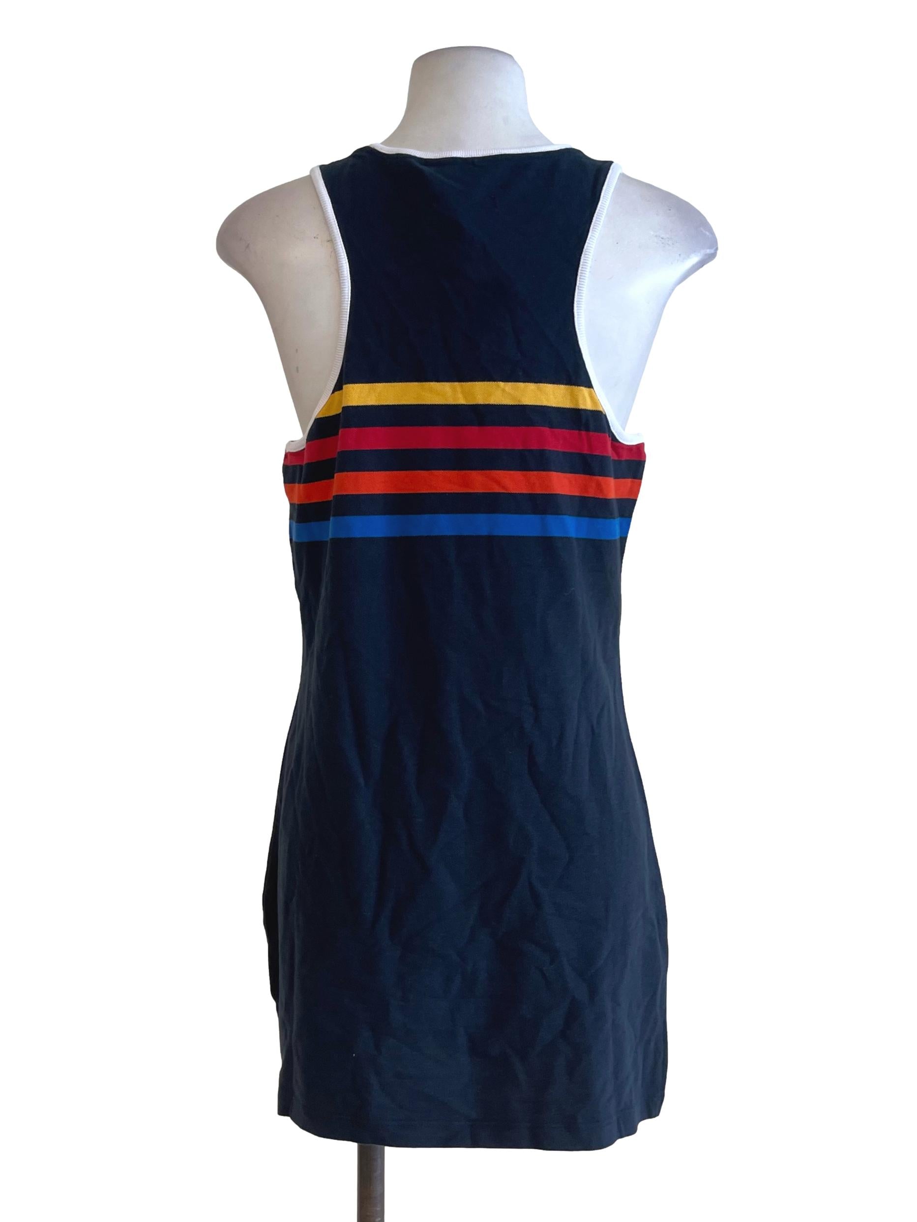 Black Vintage Stripes Vest Dress