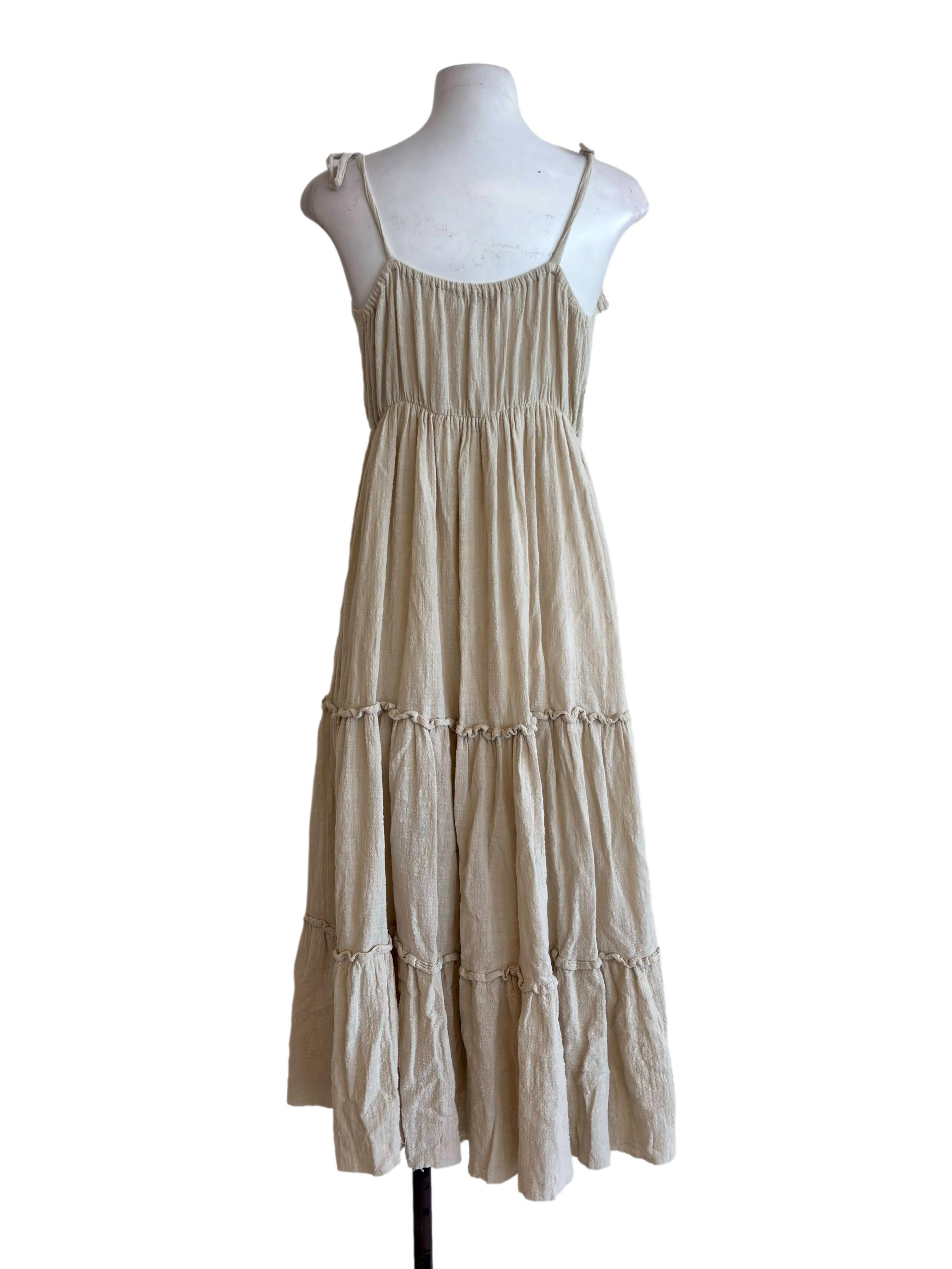 Stacy Cotton Gauze Dress In Straw - Neutral CSN
