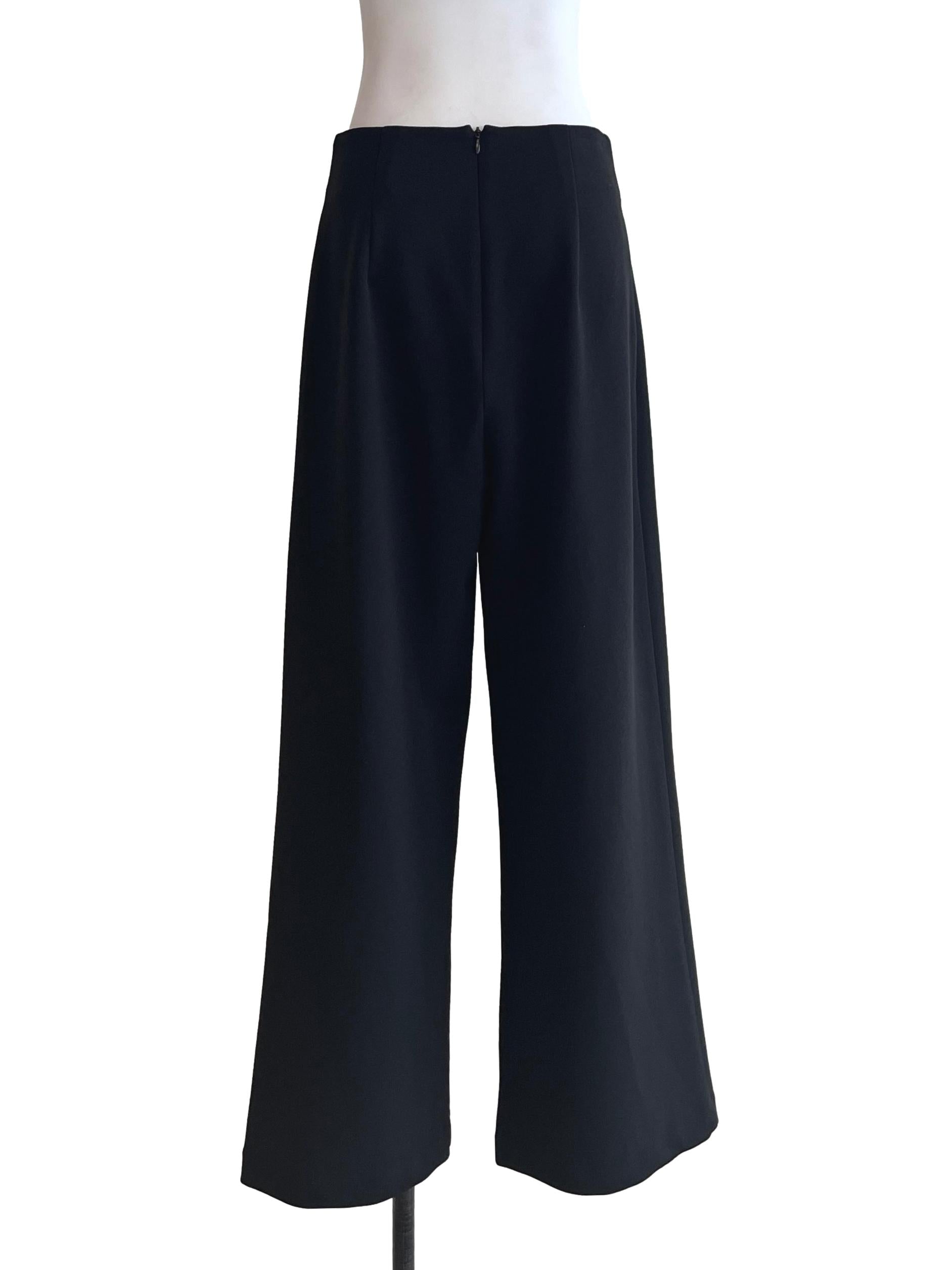 Jade Black Wide Leg Pants