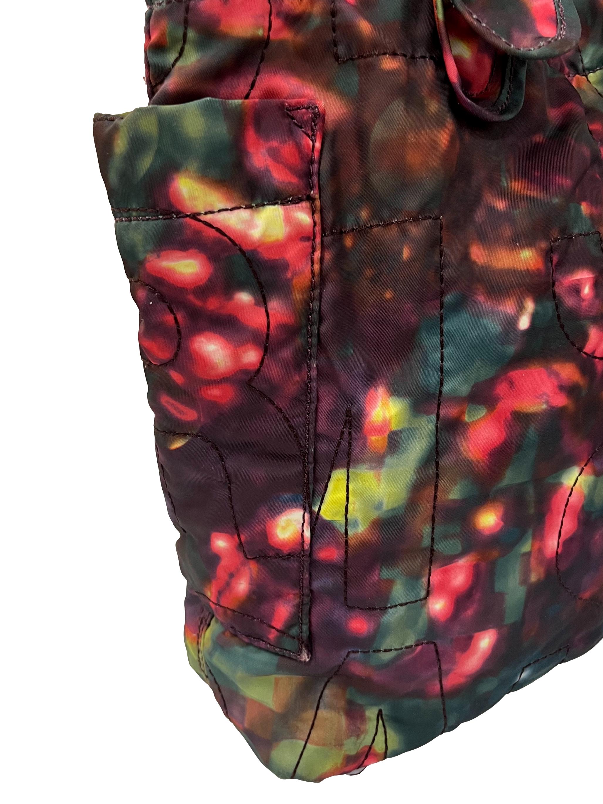 Purple Printed Nylong Tote Bag