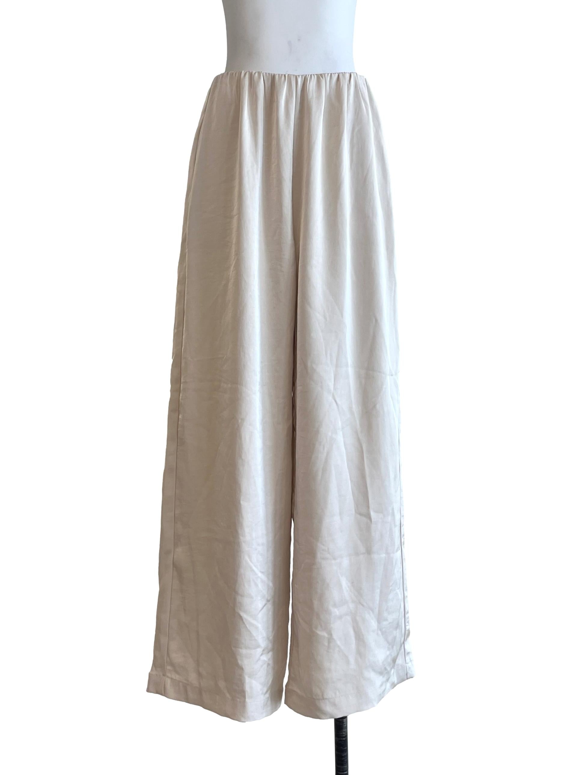 Ivory White Wide Leg Pants