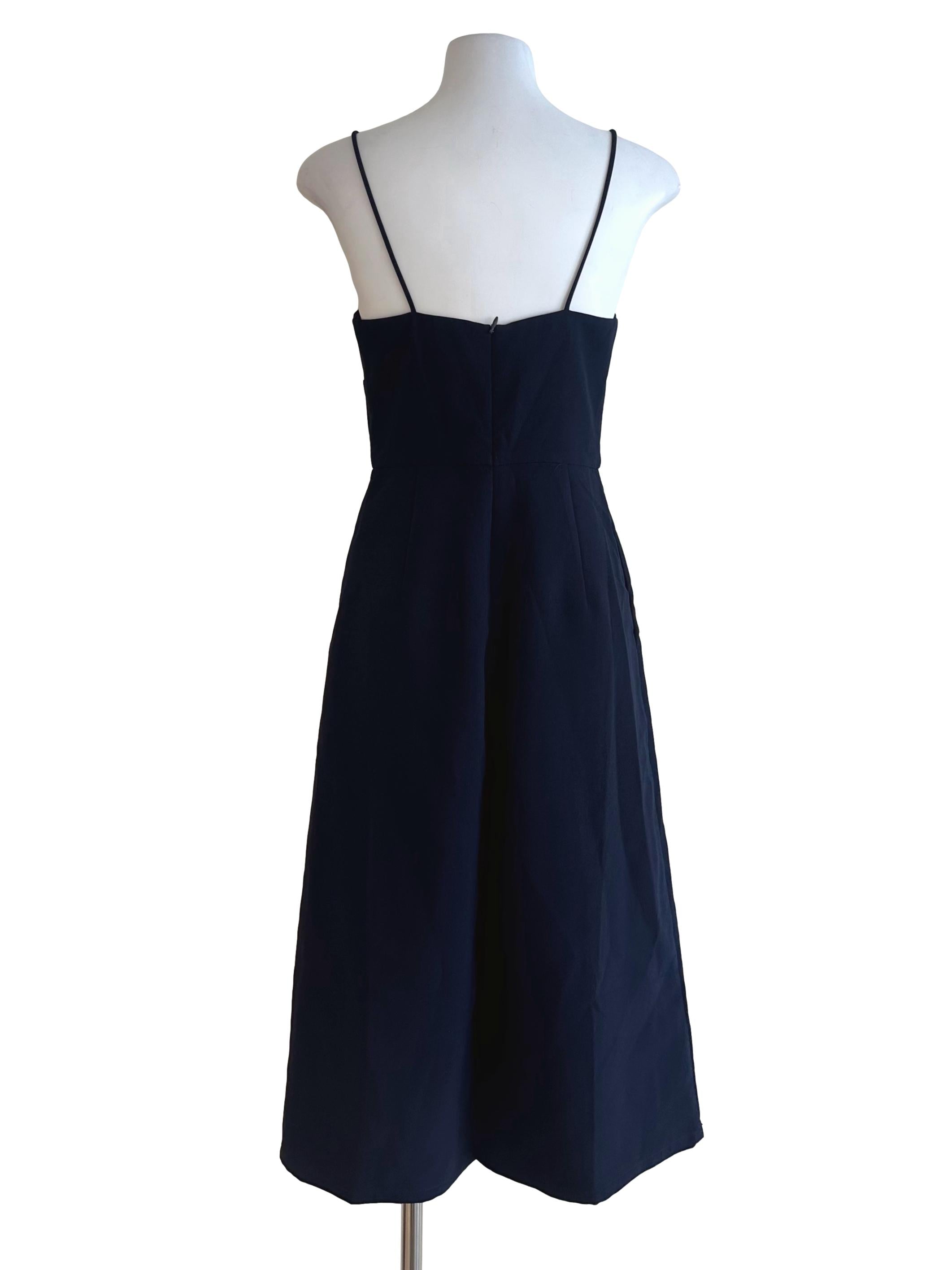 Navy Blue Sweetheart Neck Jumpsuit LB