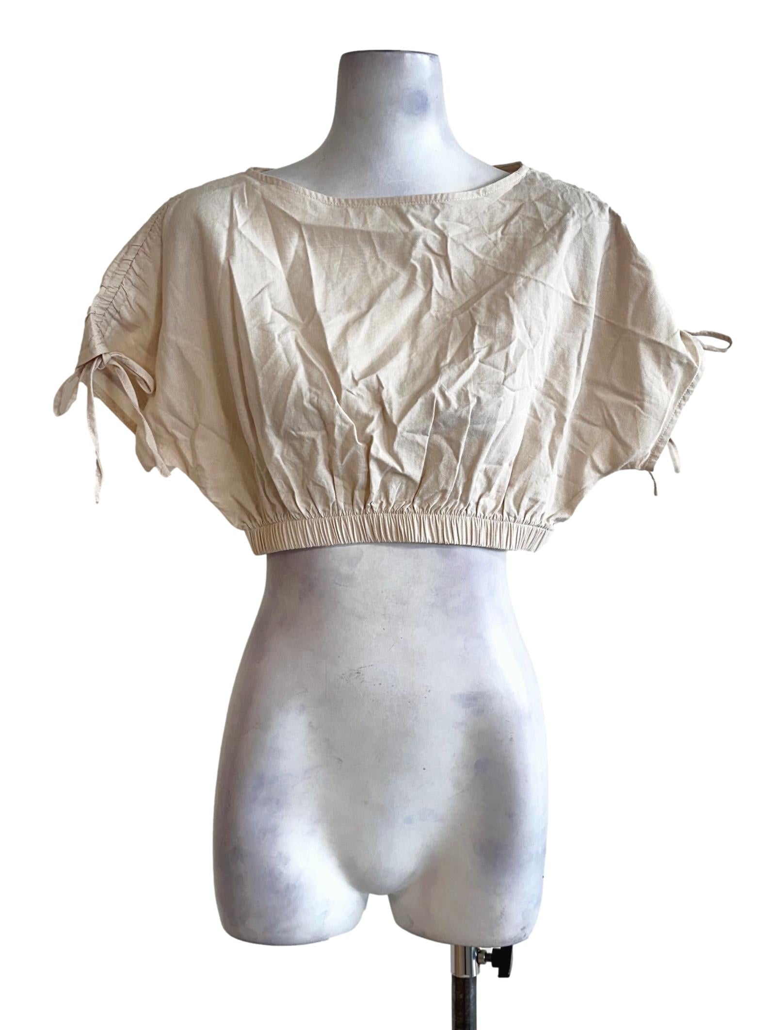 Parmesan Beige Crop Top