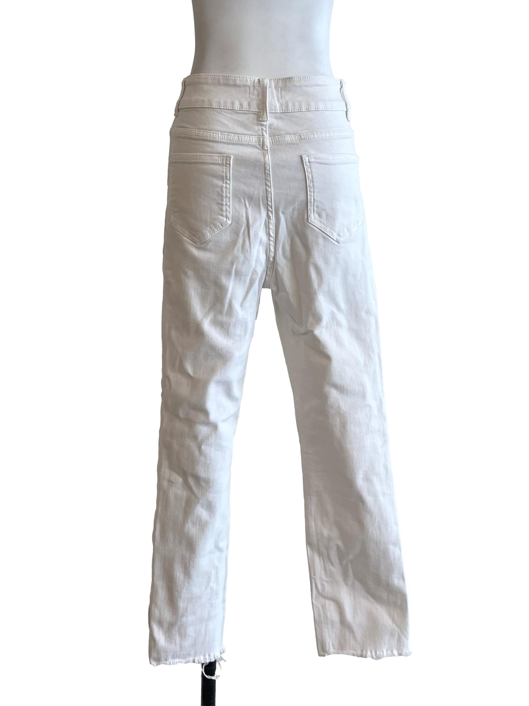 Chiffon White Distressed Jeans