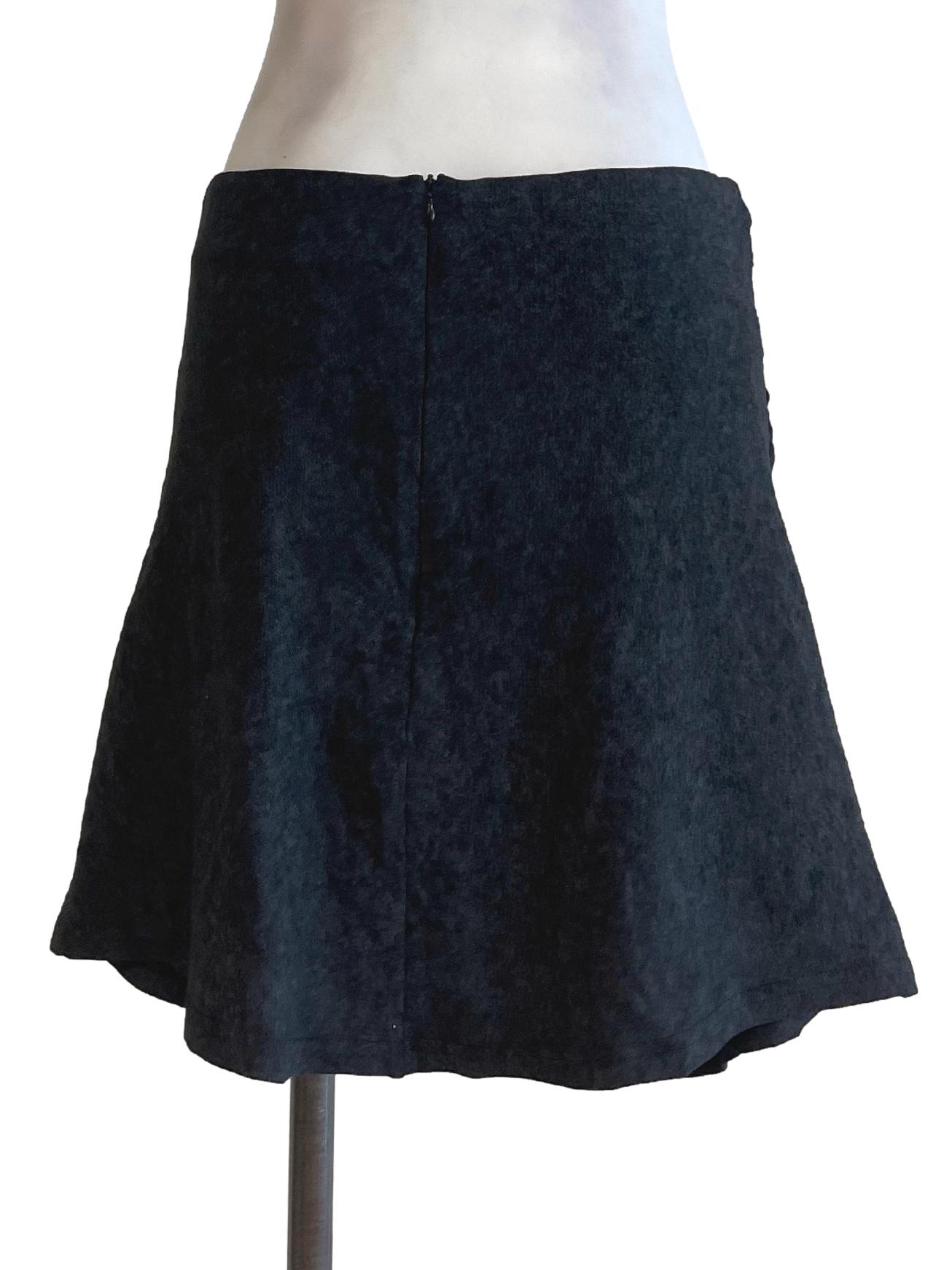 Smoke Black Cotton Skirt