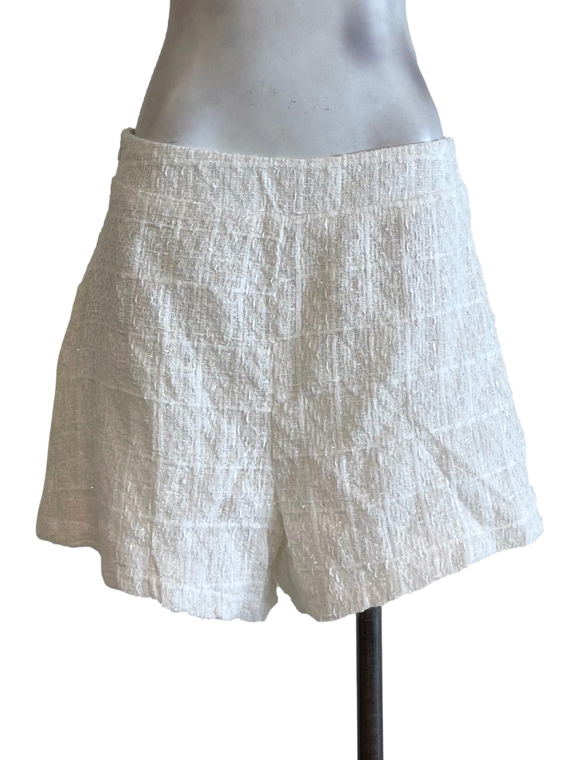 White Tweed Short Pants