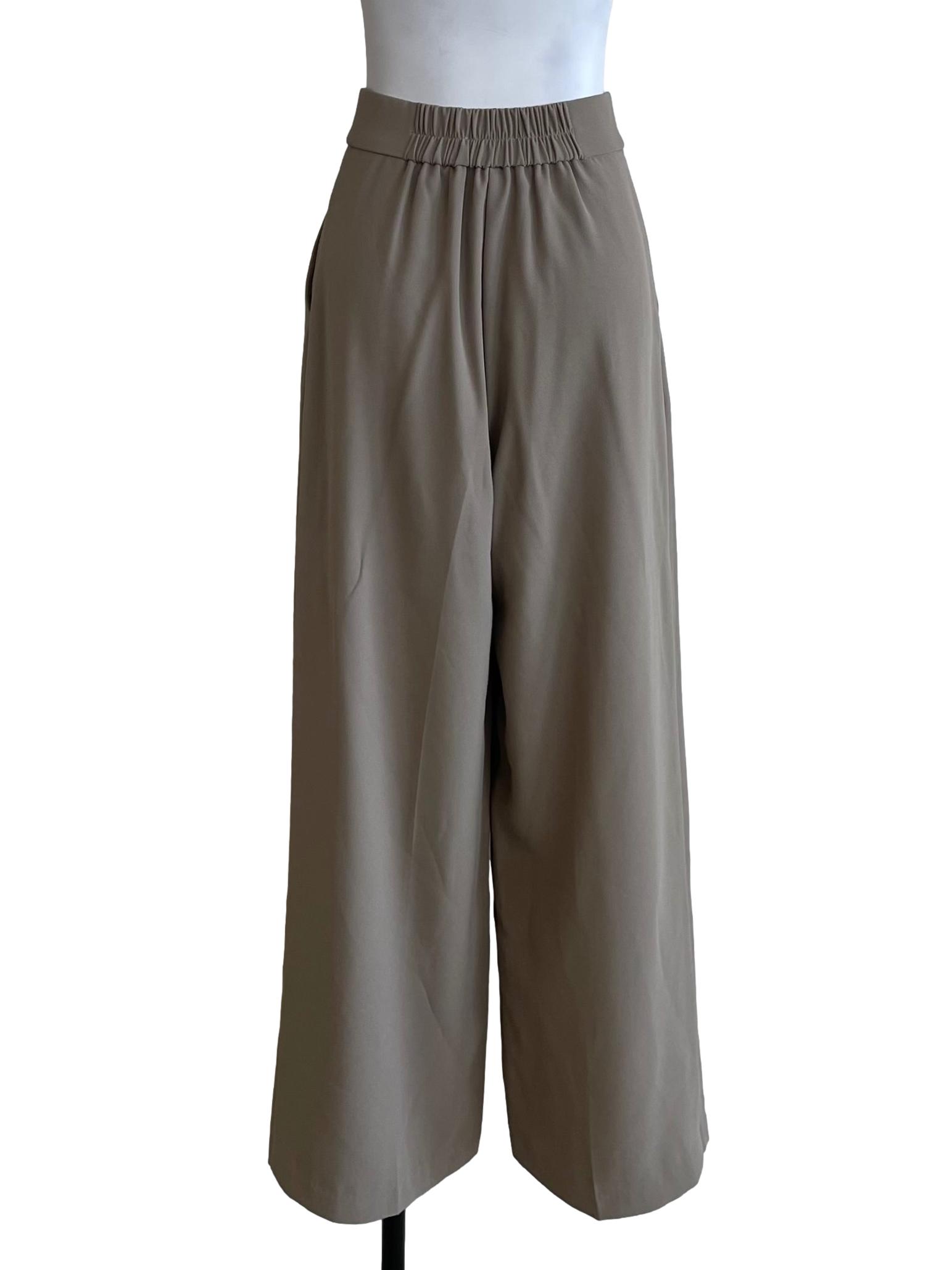 Latte Beige High Waist Wide Leg Pants LB