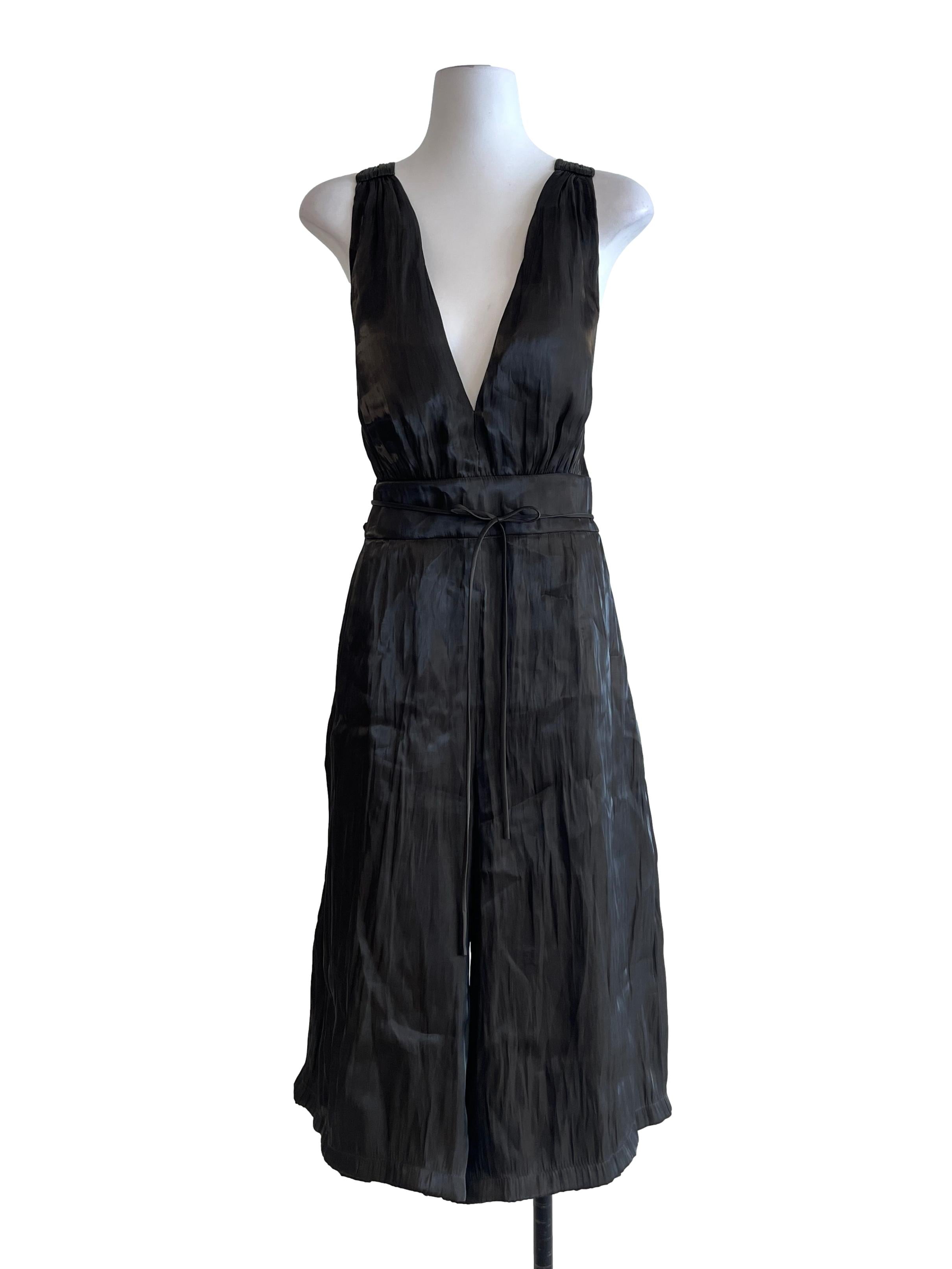 Jet Black V-Neck Romper