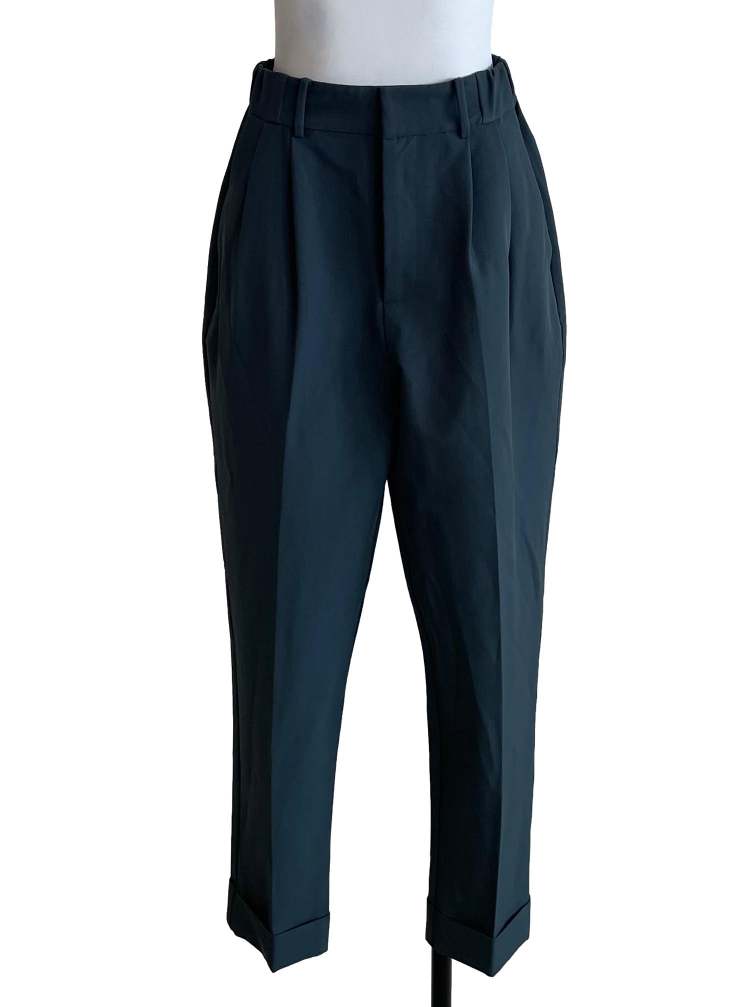 Ocean Blue Cuffed Formal Trousers LB