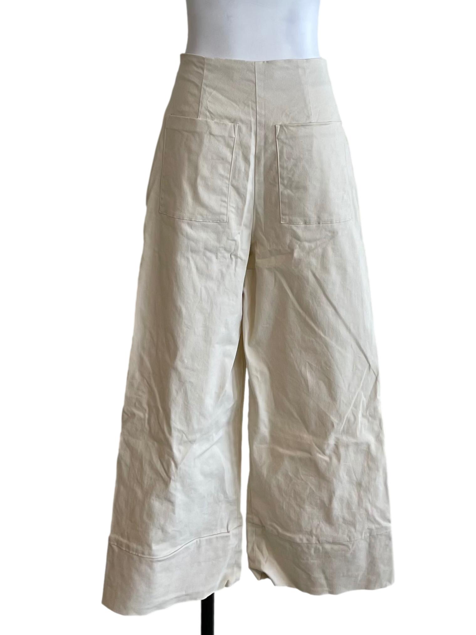 Alabaster White Patch Pocket Baggy Pants LB
