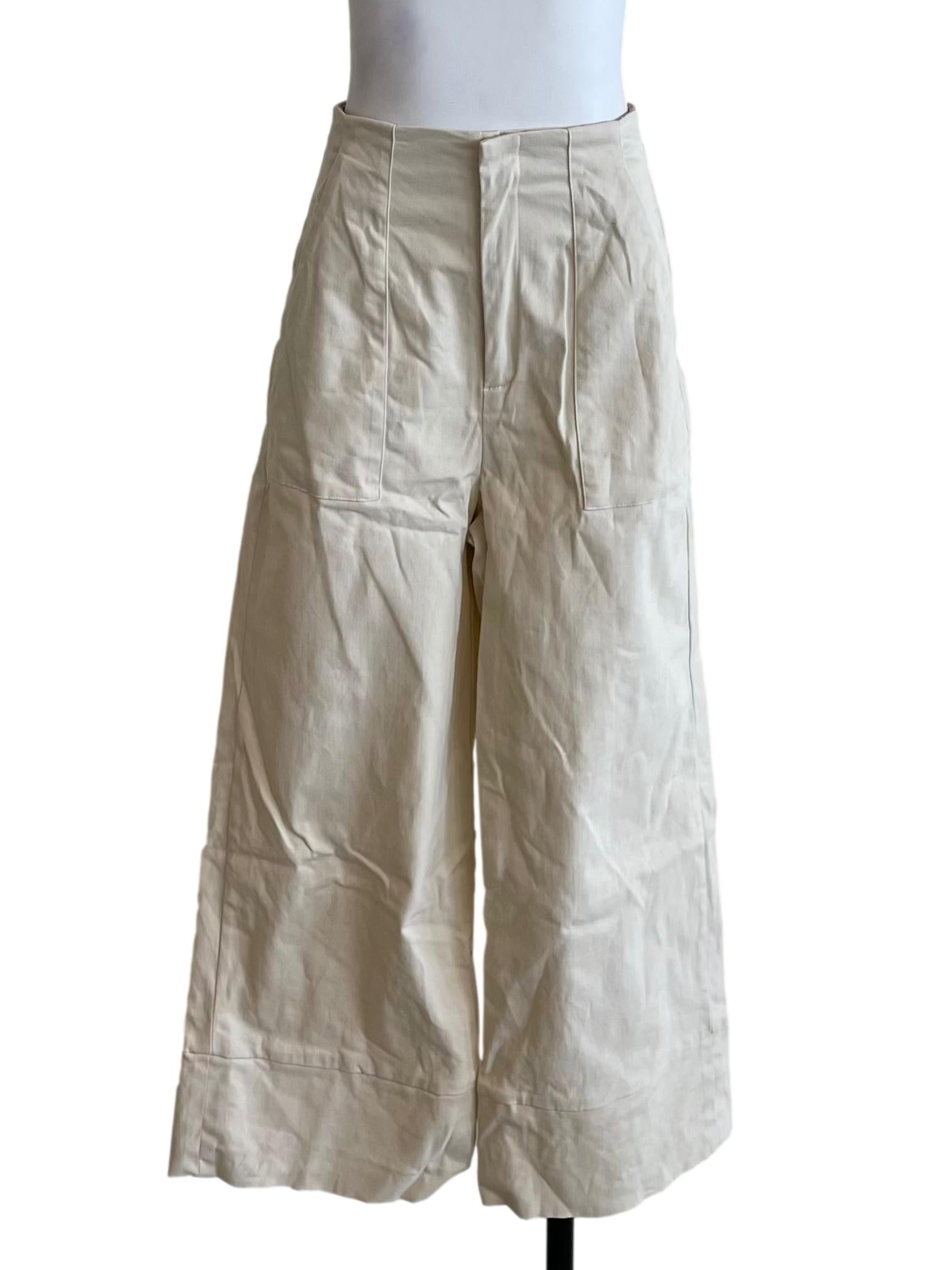 Alabaster White Patch Pocket Baggy Pants LB