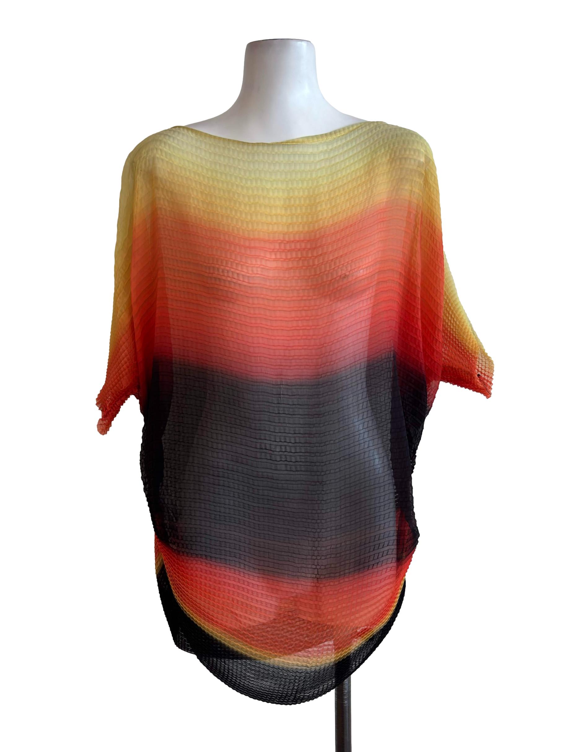 Waffle Pleat Tee In Fire Stripe - Multicolor CSN