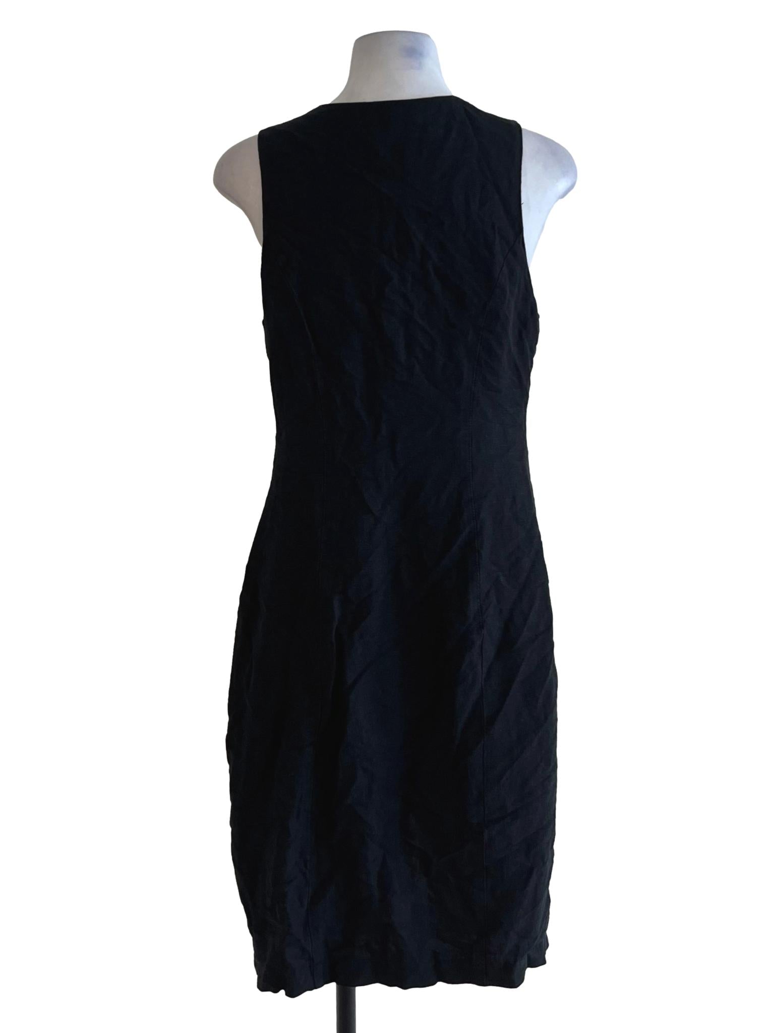 Black V-Neck Sheath Dress