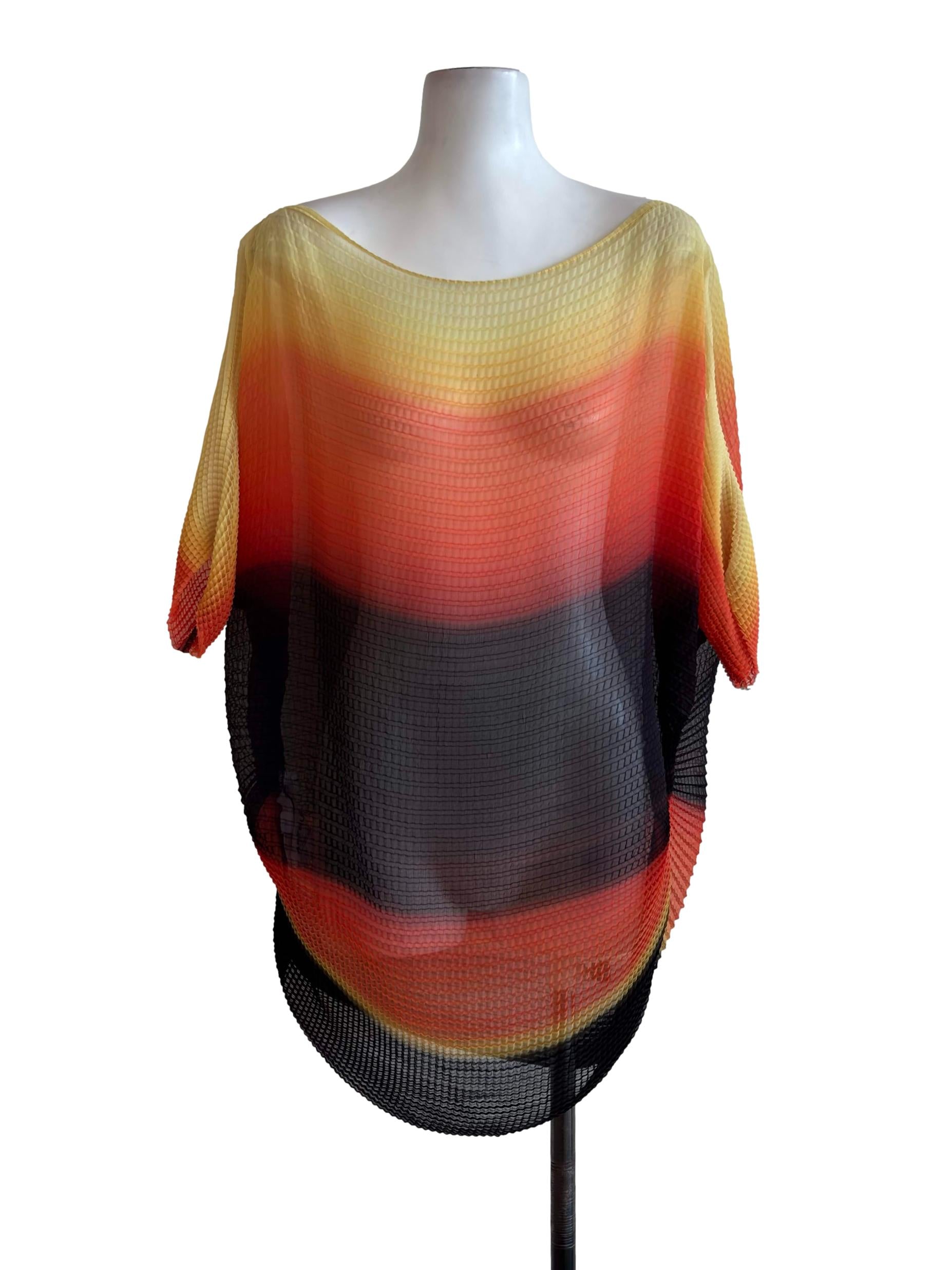 Waffle Pleat Tee In Fire Stripe - Multicolor CSN