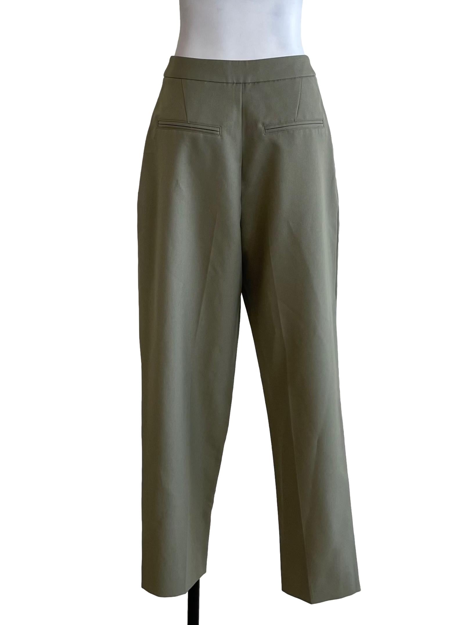 Dusty Olive Pleated Suit Pants LB