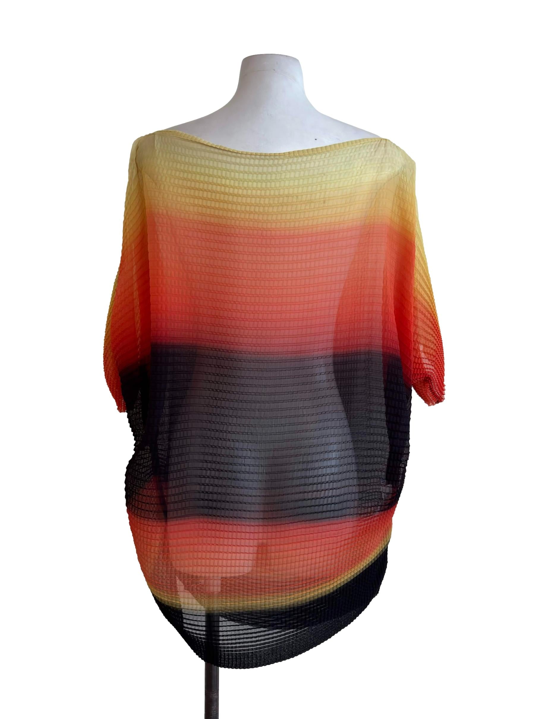 Waffle Pleat Tee In Fire Stripe - Multicolor CSN