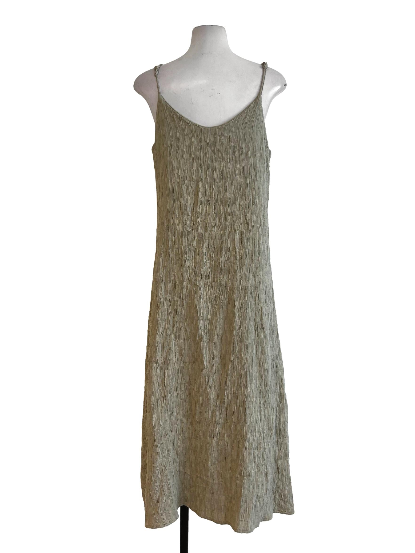 Sage Green Crinkled Dress
