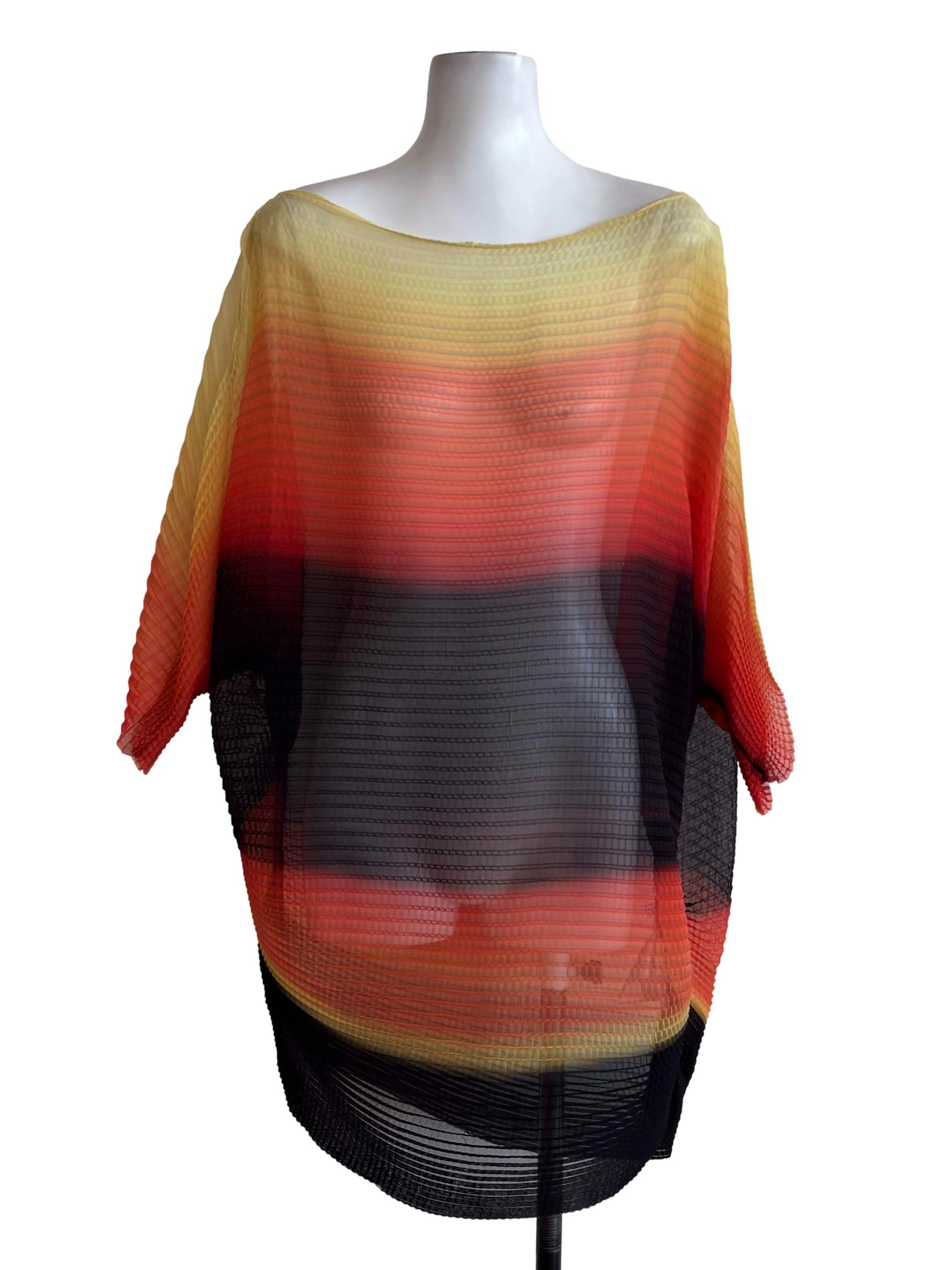 Waffle Pleat Tee In Fire Stripe - Multicolor CSN